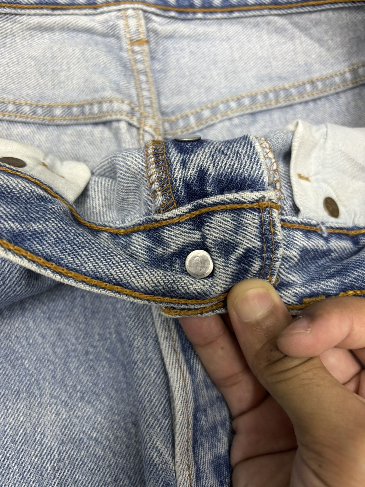 Kapital Vintage Levis 501 Made in Mexico Distressed Denim Jeans Size 30" / US 8 / IT 44 - 14 Thumbnail