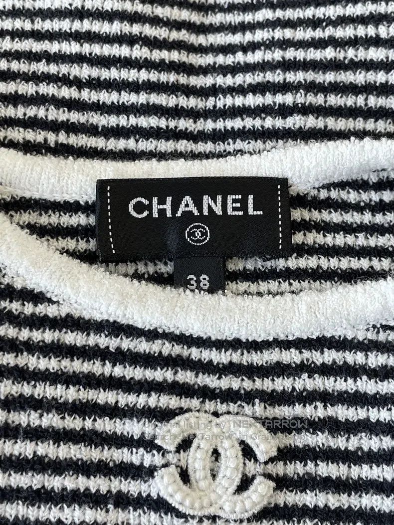 Chanel Chanel Black and white striped suspender vest Size XS / US 0-2 / IT 36-38 - 4 Thumbnail