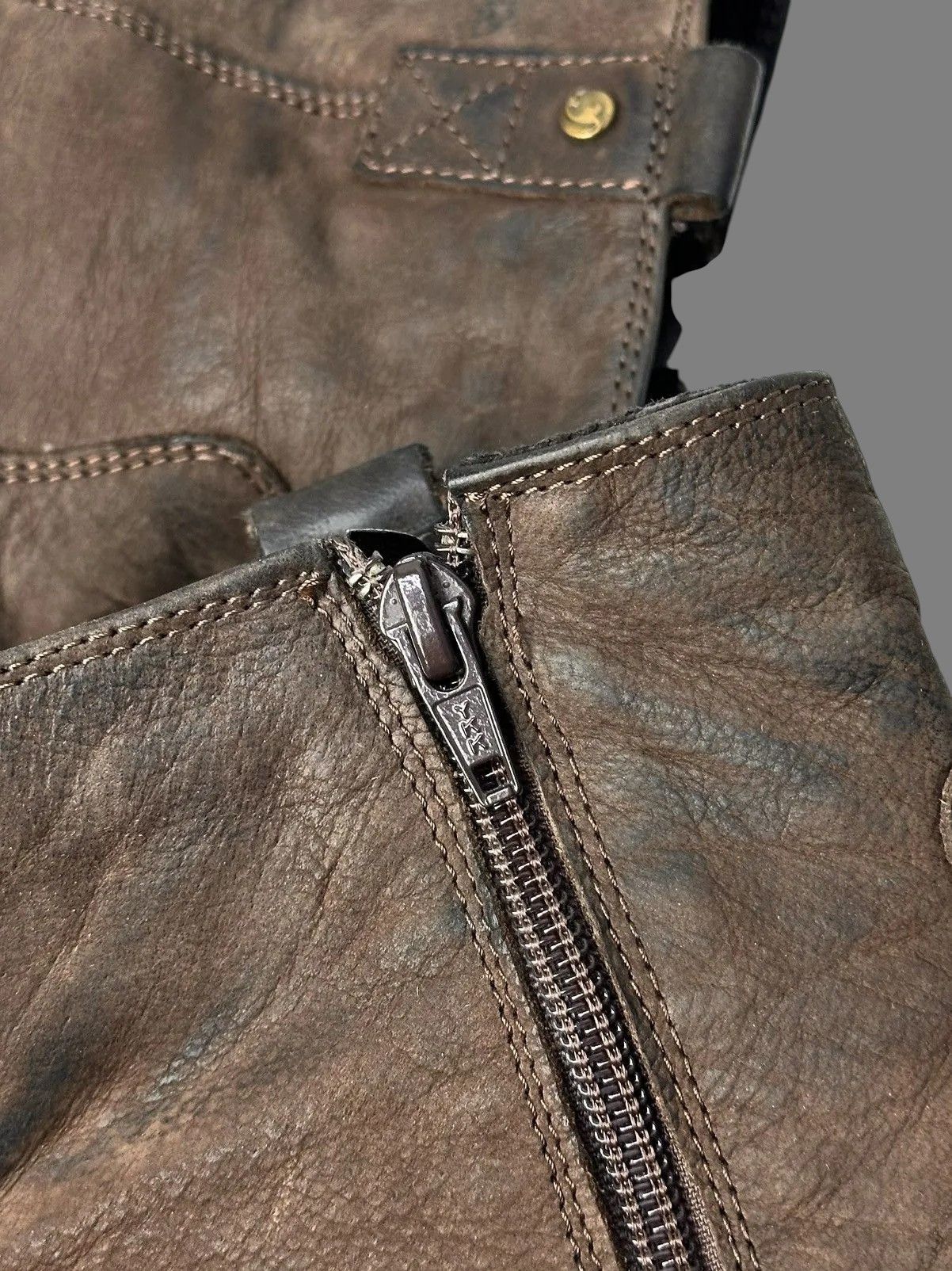 If Six Was Nine Vintage Brown Leather Ankle Boots Italy Guidi Style Size US 8 / EU 41 - 11 Thumbnail