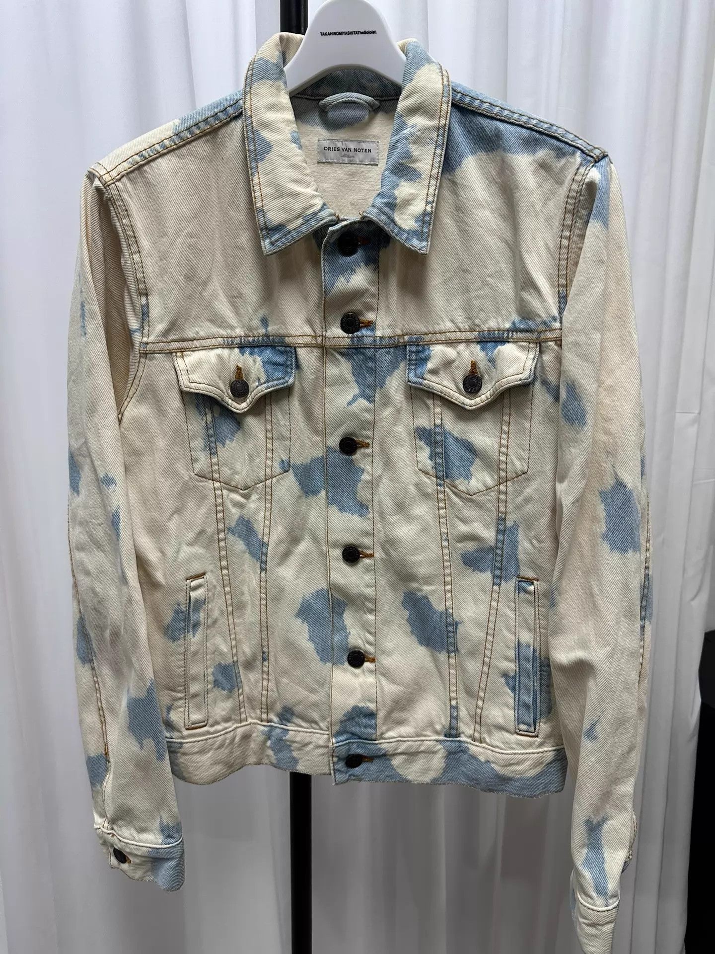 Dries Van Noten Dries Van Noten White Cloud Denim Jacket M Size US M / EU 48-50 / 2 - 1 Thumbnail
