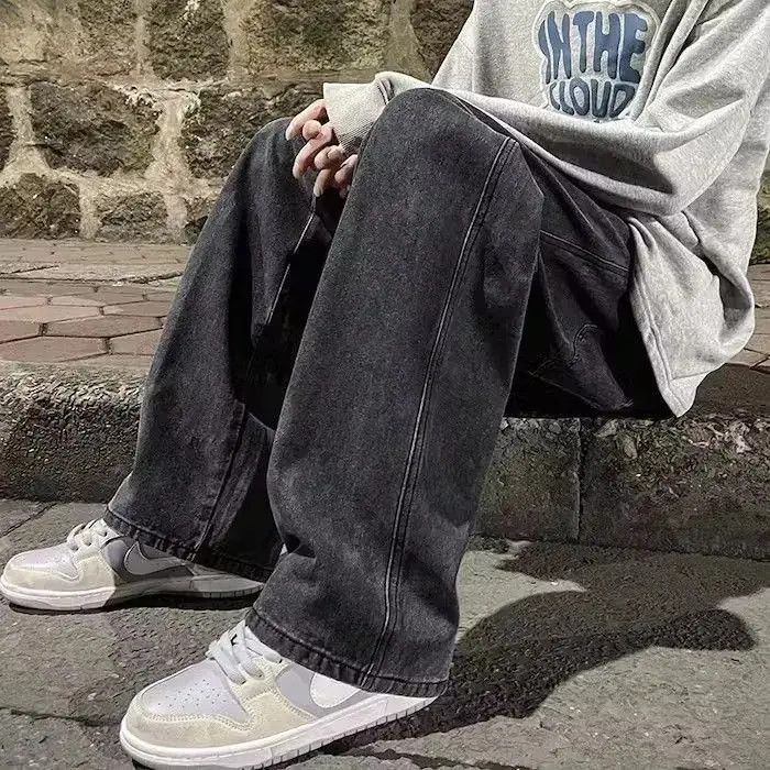 Japanese Brand High Street Straight Loose Wide Leg Denim Pant Size US 30 / EU 46 - 1 Thumbnail