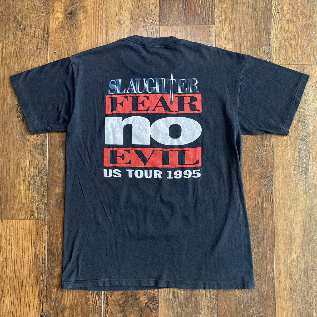 Band Tees × Vintage Slaughter - Fear No Evil U.S. Tour 1995 Size US L / EU 52-54 / 3 - 5 Thumbnail