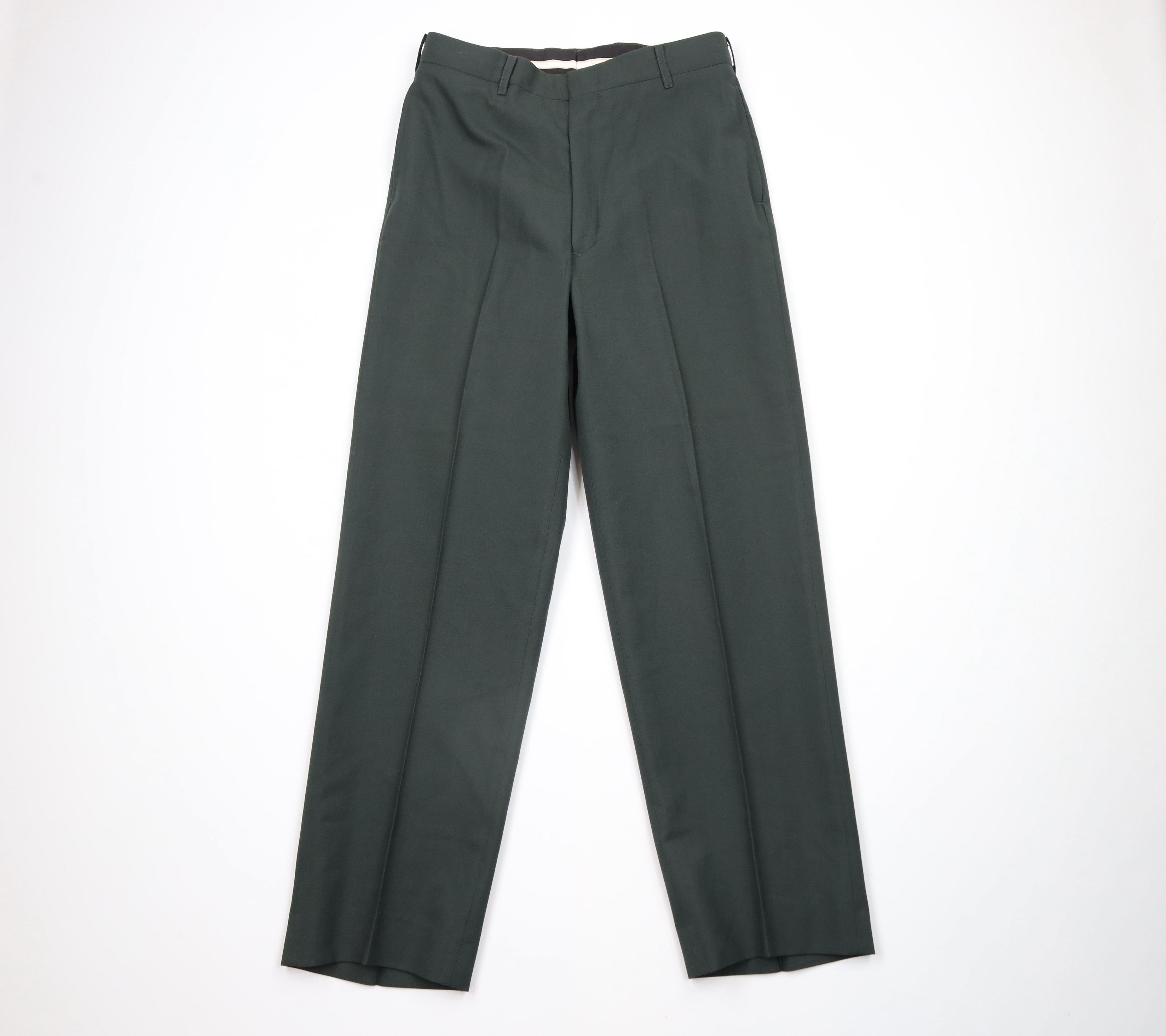 Vintage Vintage 90s Military Army Green Wool Blend Pants Trousers Size US 30 / EU 46 - 1 Thumbnail
