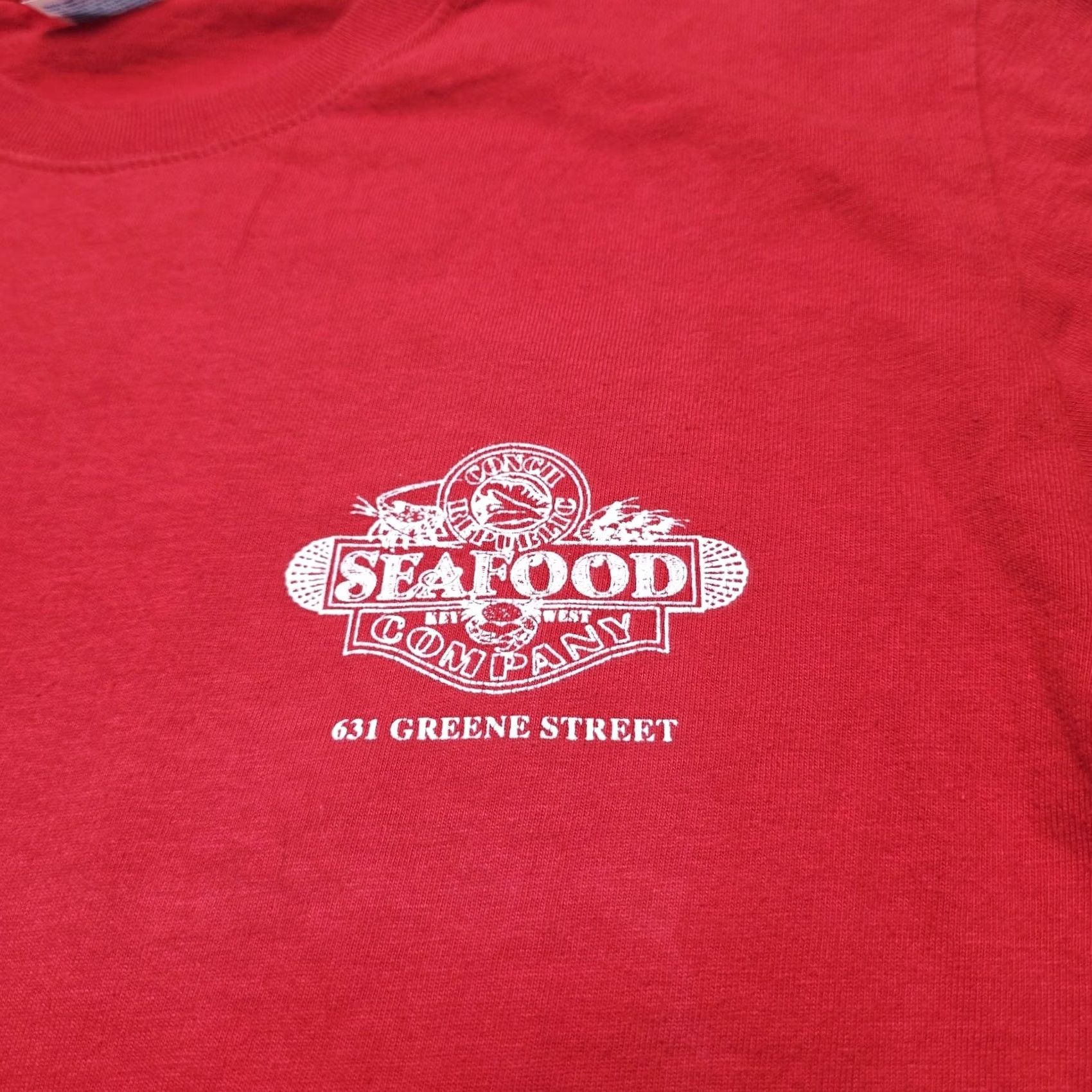 Hanes VINTAGE Conch Republic Sea​​​food Company Key West Long Sleeve Red T‑Shirt Size S 90s Mens Size US S / EU 44-46 / 1 - 4 Thumbnail