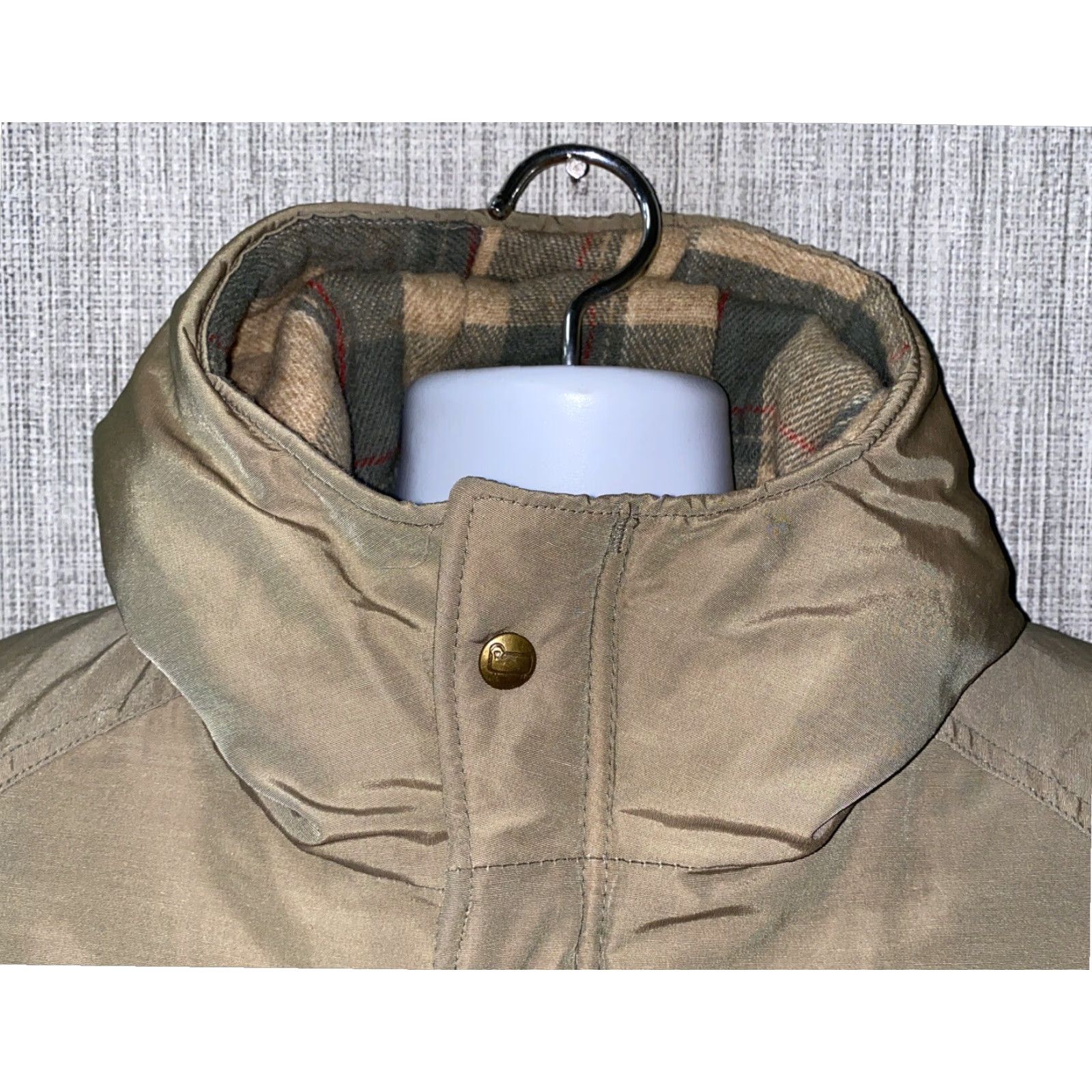 Vintage Woolrich Mens Beige Plaid Lined Full Zip Hooded Jacket Adult Large Size US L / EU 52-54 / 3 - 3 Thumbnail