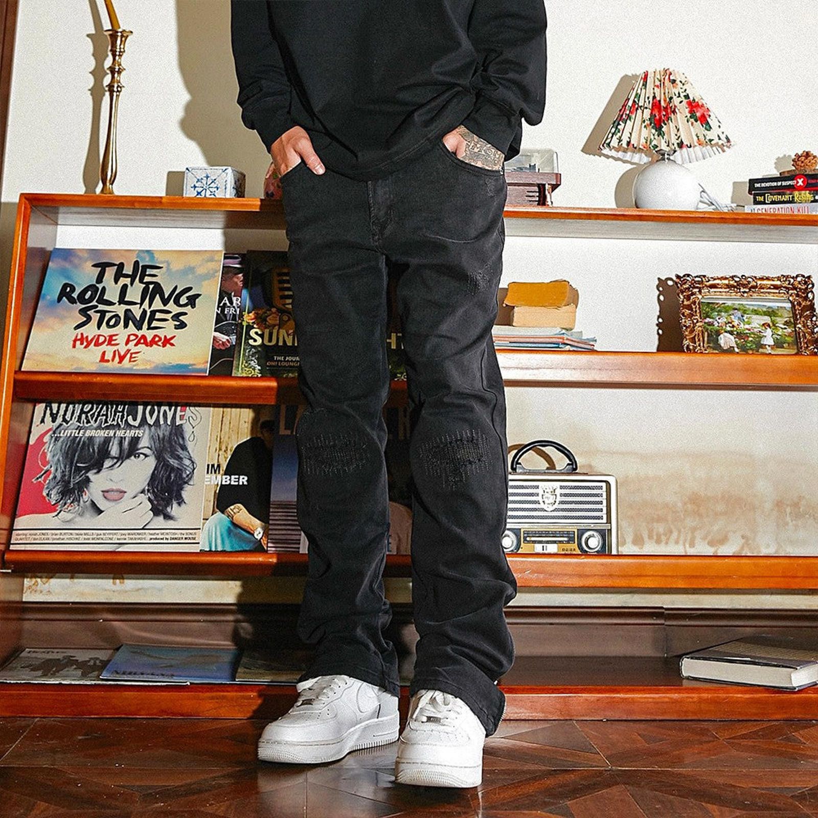 Vintage Adjustable Flare Pants – Split Hem, Slim Street Fit Size US 30 / EU 46 - 5 Thumbnail