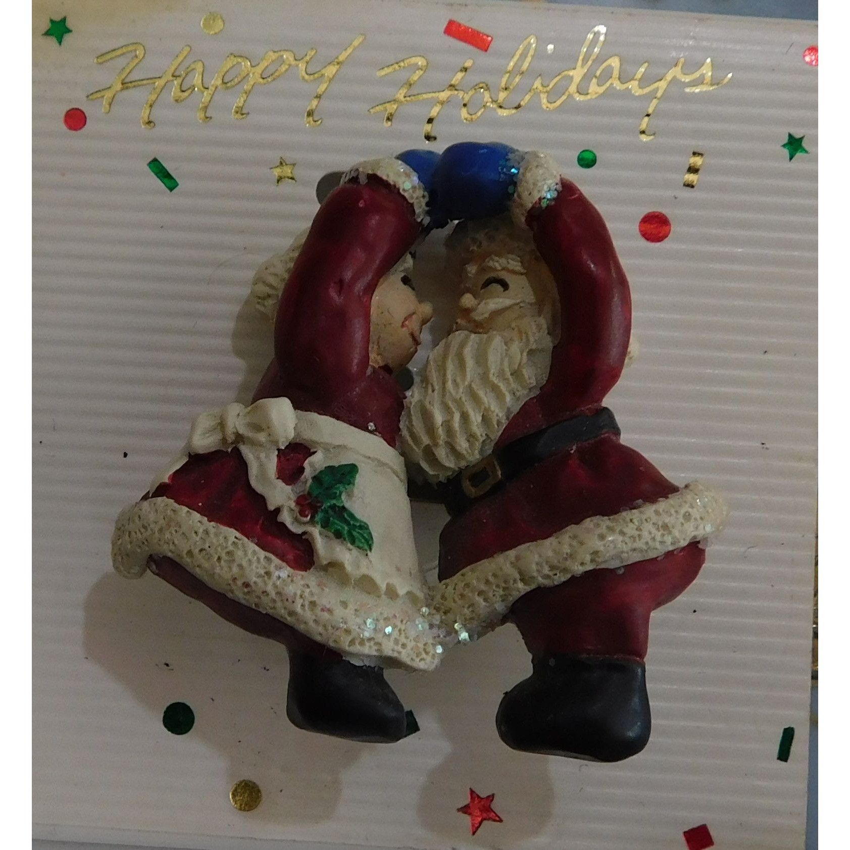 Other Vintage Dancing Mr. And Mrs. Clause Brooch Size ONE SIZE - 3 Thumbnail