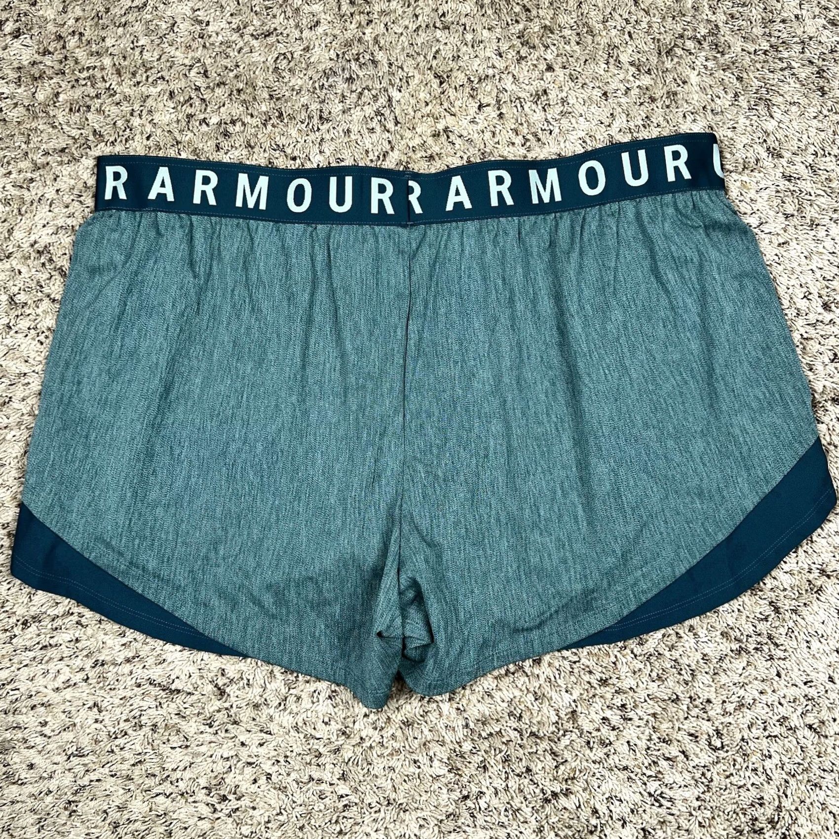 Under Armour VINTAGE? Under Armour Shorts Womens 3XL Green Lightweight Athletic Comfort Fit Size 30" / US 8 / IT 44 - 3 Thumbnail