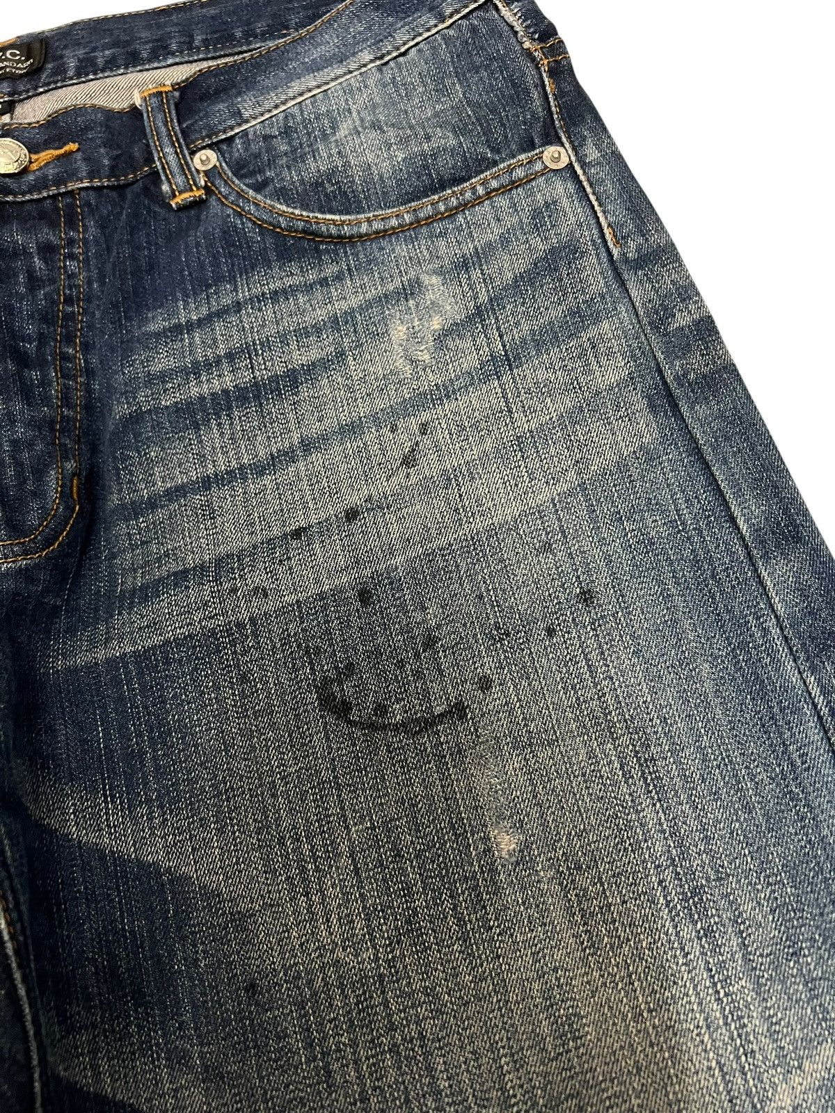 A.P.C. Vintage A.P.C Clawmark Selvedge Distressed Denim Jean Size US 34 / EU 50 - 9 Thumbnail
