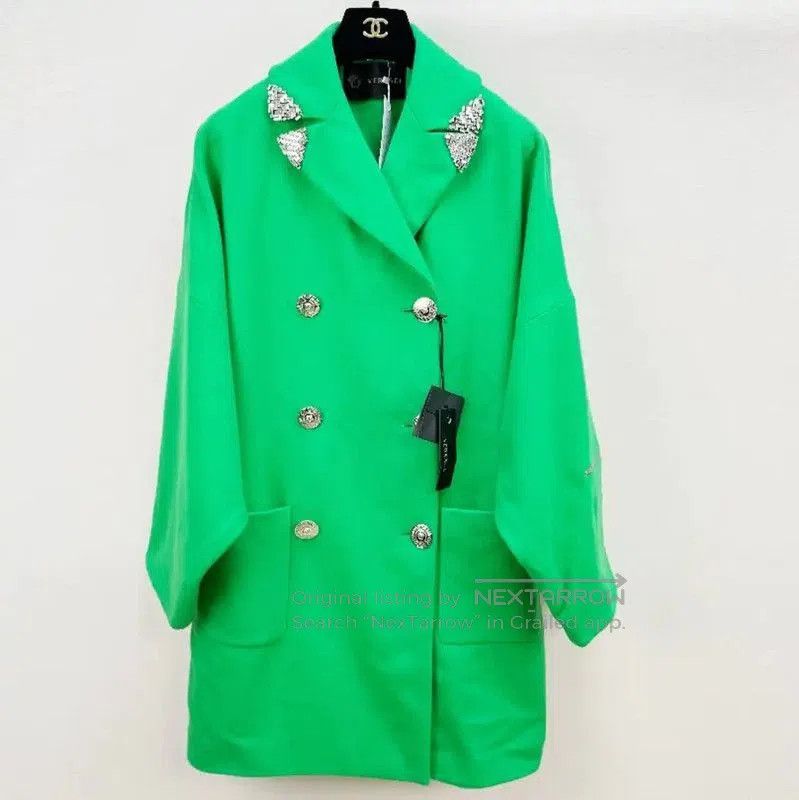 Versace Versace Green Wool Winter Coat for Women . Size M / US 6-8 / IT 42-44 - 1 Thumbnail