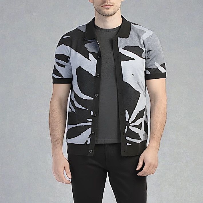 Buffalo David Bitton Buffalo Wyneson Men’s Abstract Black Grey Sweater Sz L Size US L / EU 52-54 / 3 - 1 Thumbnail