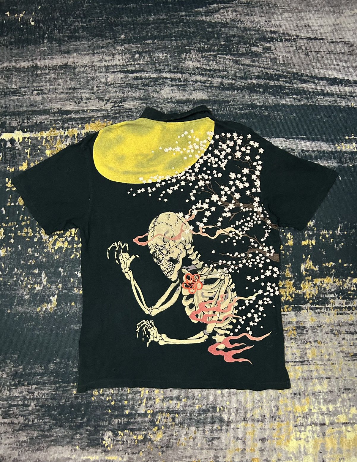 Karakuri Tamashii Japanese Oriental Brand Skull Sakura embroidered Sukajan Size US XXL / EU 58 / 5 - 1 Thumbnail