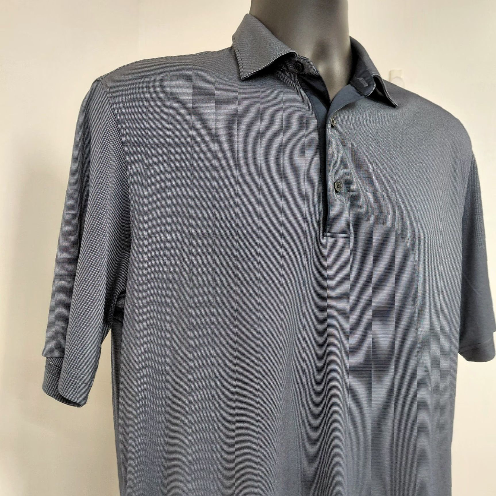 Vintage Greg Norman ML 75 Play Dry Polo Shirt Men's Medium Gray Short Sleeve Golf Polo Shirts, Breathable, Moisture Wicking, Embroidered Logo Mens Golf Shirt Size US M / EU 48-50 / 2 - 5 Thumbnail