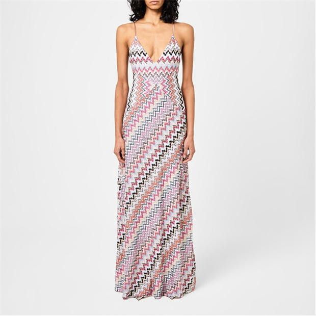 Missoni o1g2r1mq1124 Zigzag Maxi Dress in Multicolor Size M / US 6-8 / IT 42-44 - 6 Thumbnail