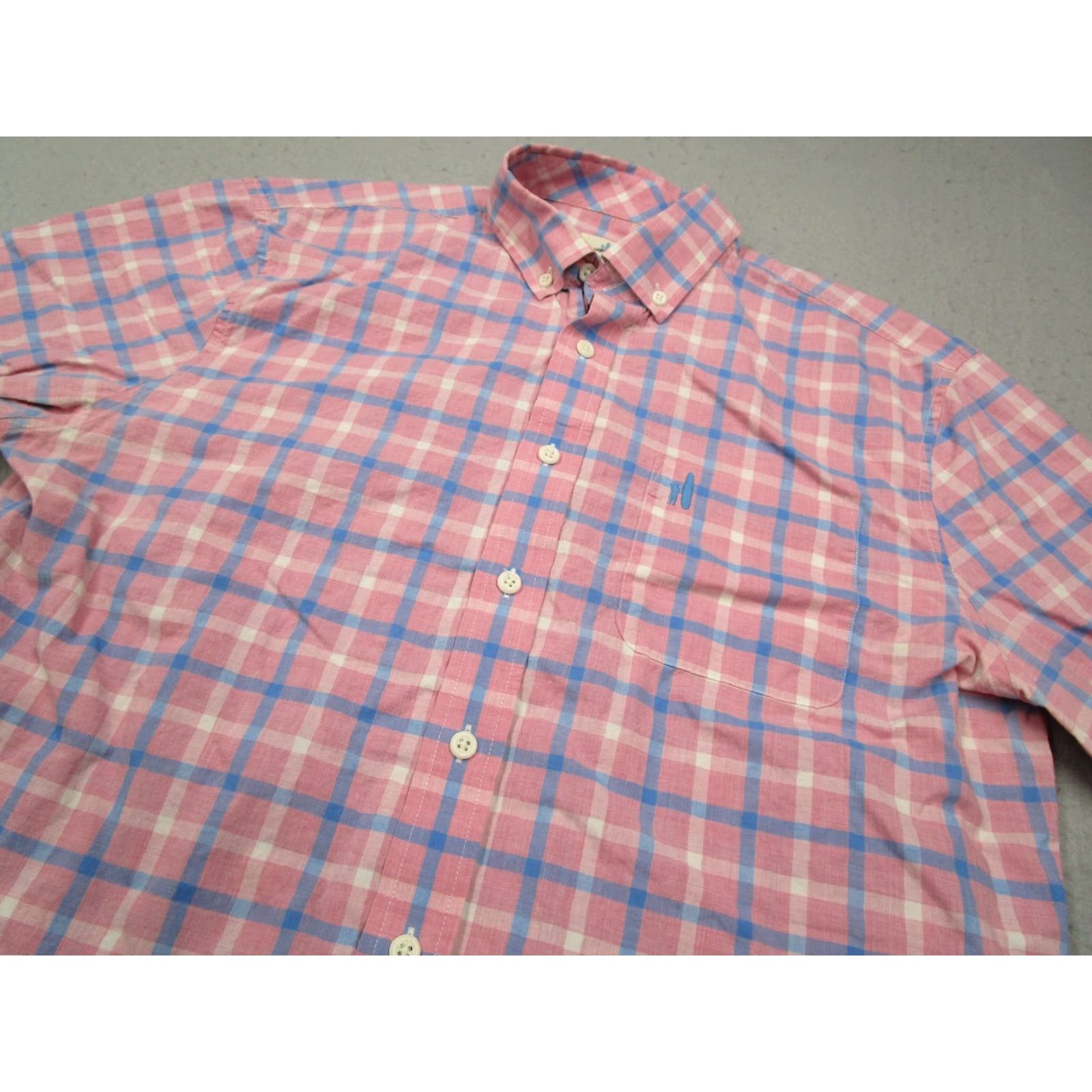 johnnie-O VINTAGE Johnnie O Shirt Mens Medium Pink Check Button-Up Casual Beach Logo 2010s Size US M / EU 48-50 / 2 - 2 Thumbnail