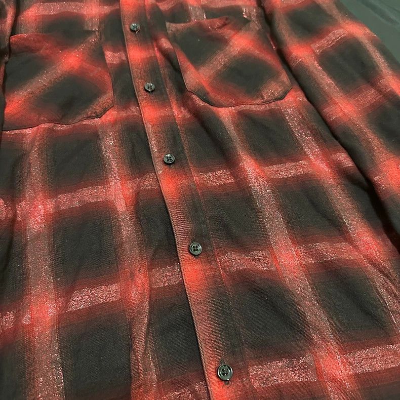 Amiri Amiri Black and red checkered glitter shirt Size US L / EU 52-54 / 3 - 5 Thumbnail