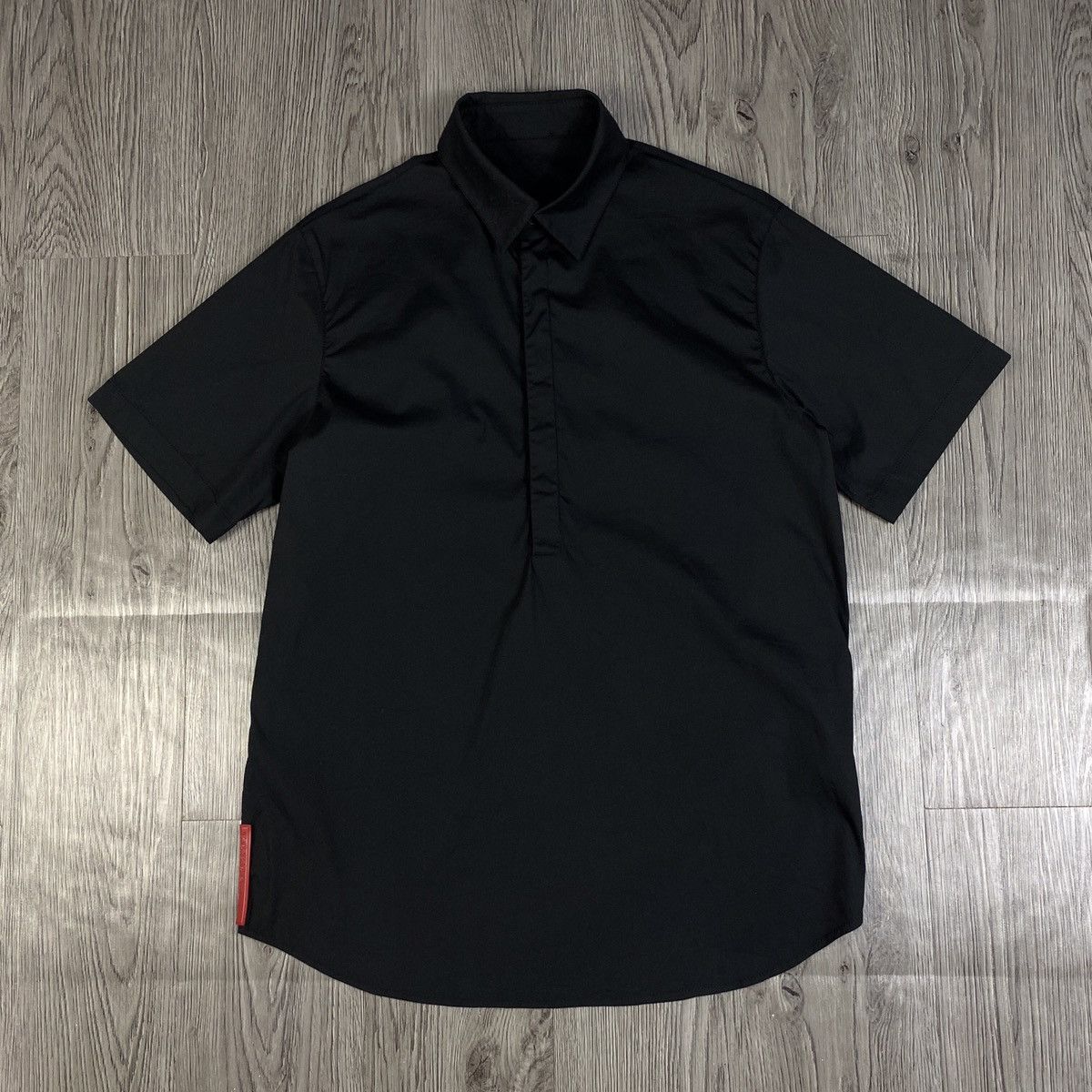 Prada Vintage Prada Red Tab Elastic Half Button Shirt Size US XS / EU 42 / 0 - 1 Thumbnail