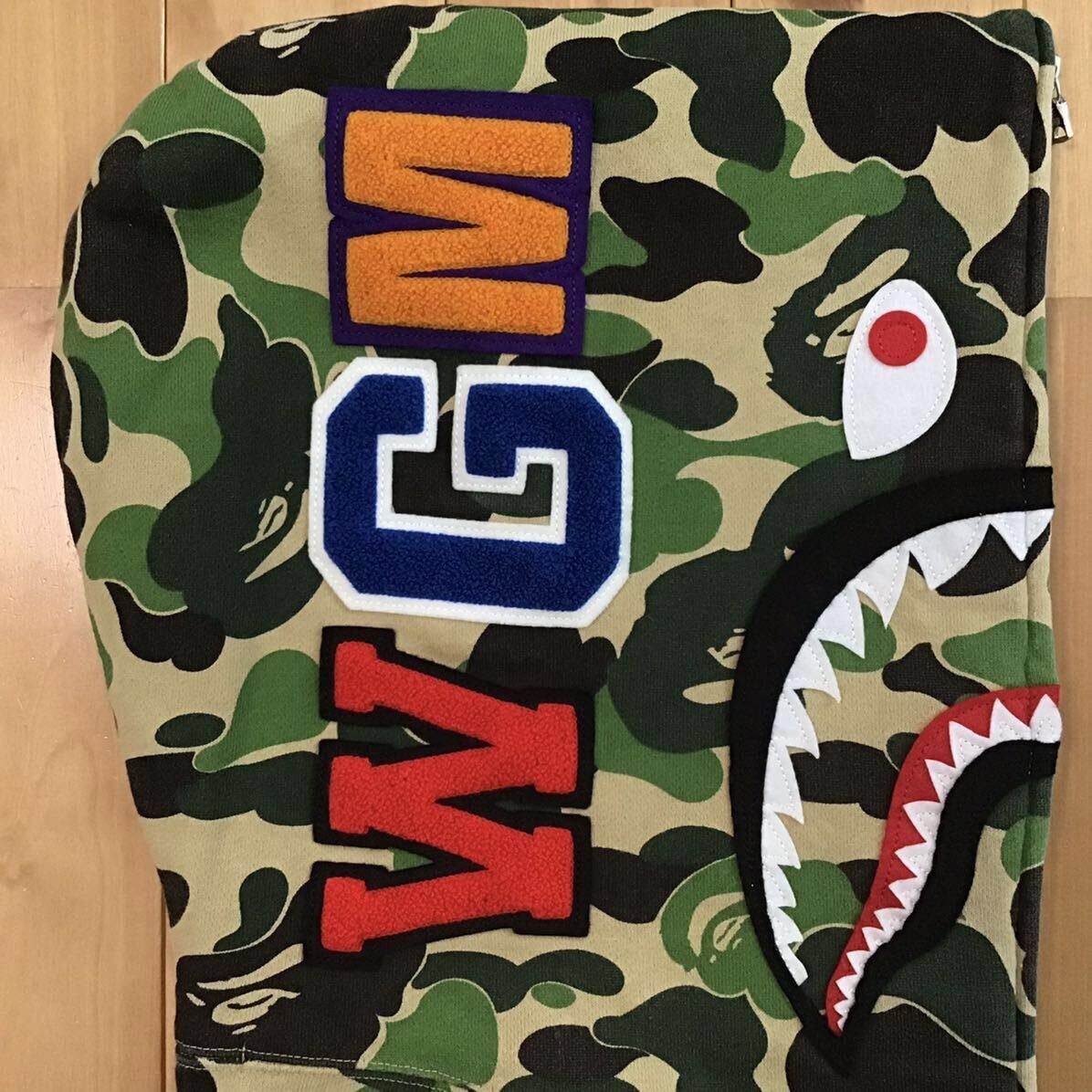 Bape BAPE ABC camo green shark full zip hoodie a bathing ape Size US L / EU 52-54 / 3 - 4 Thumbnail
