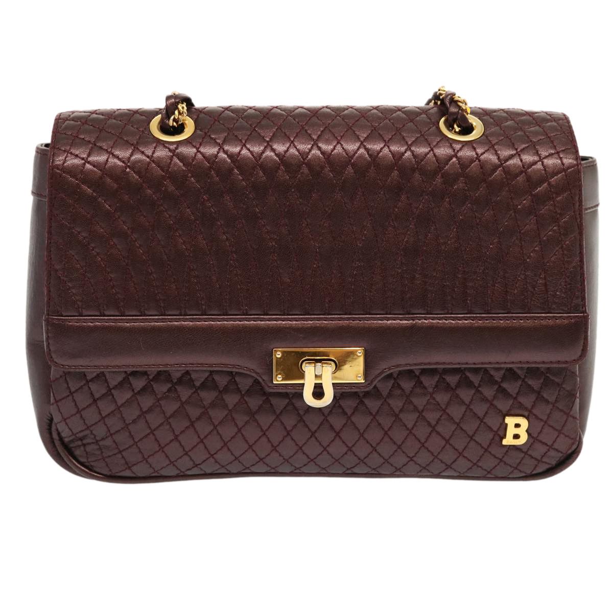 Bally Burgundy Leather Shoulder Bag (Pre-Owned) Size ONE SIZE - 1 Thumbnail