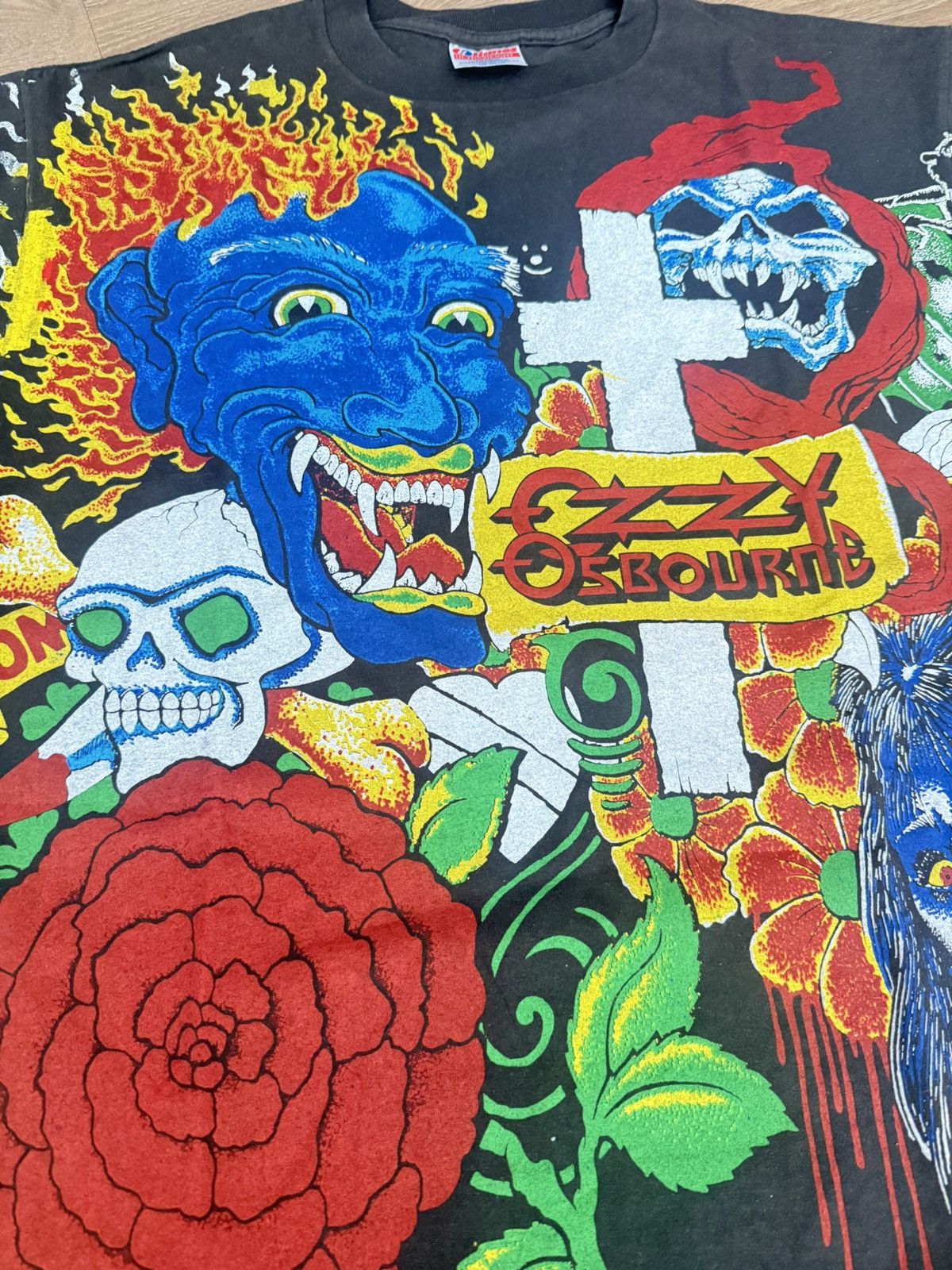 Hanes Vintage Hanes Ozzy Osbourne all over print t shirt Large Size US L / EU 52-54 / 3 - 2 Thumbnail