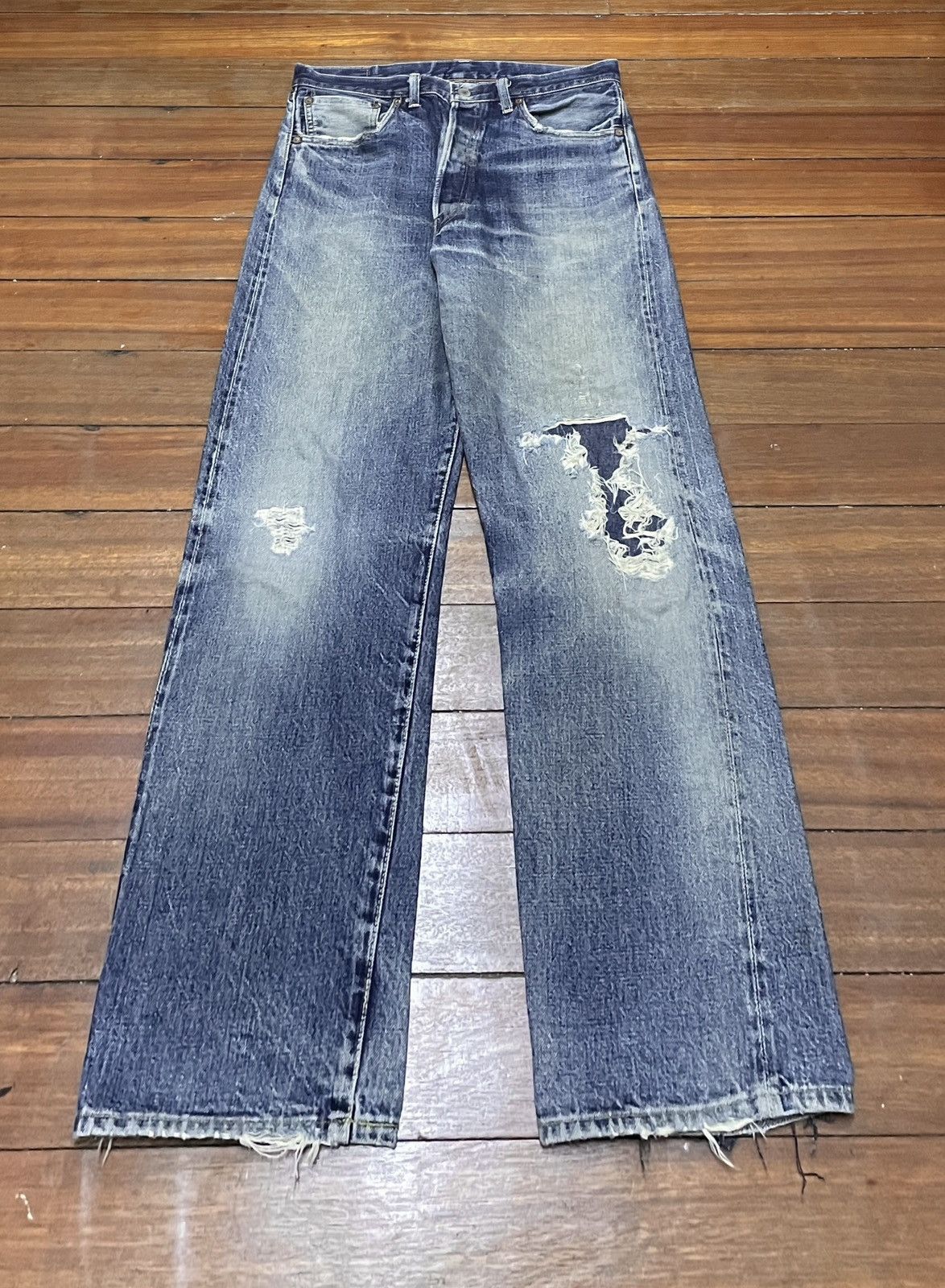 Levi's Very Rare Vintage Levis 501XX Big E Selvedge Jeans 1990s Size US 34 / EU 50 - 1 Thumbnail