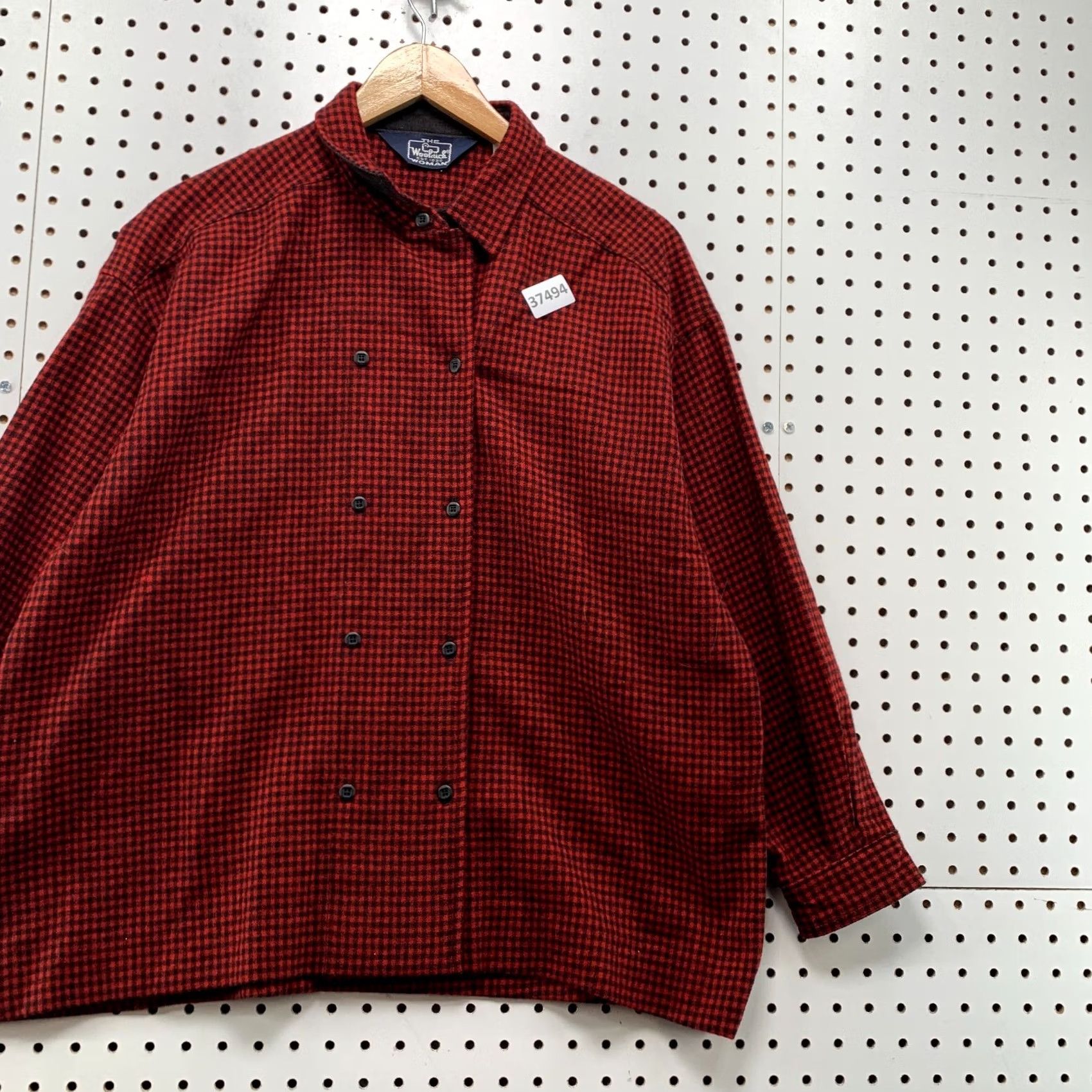 Vintage VINTAGE Woolrich Button Shirt Womens Size 16 Red Check Double Breasted Shirt Womens Size 16 Red Check Woolrich Button-Up Size XXL / US 16-18 / IT 52-54 - 3 Thumbnail