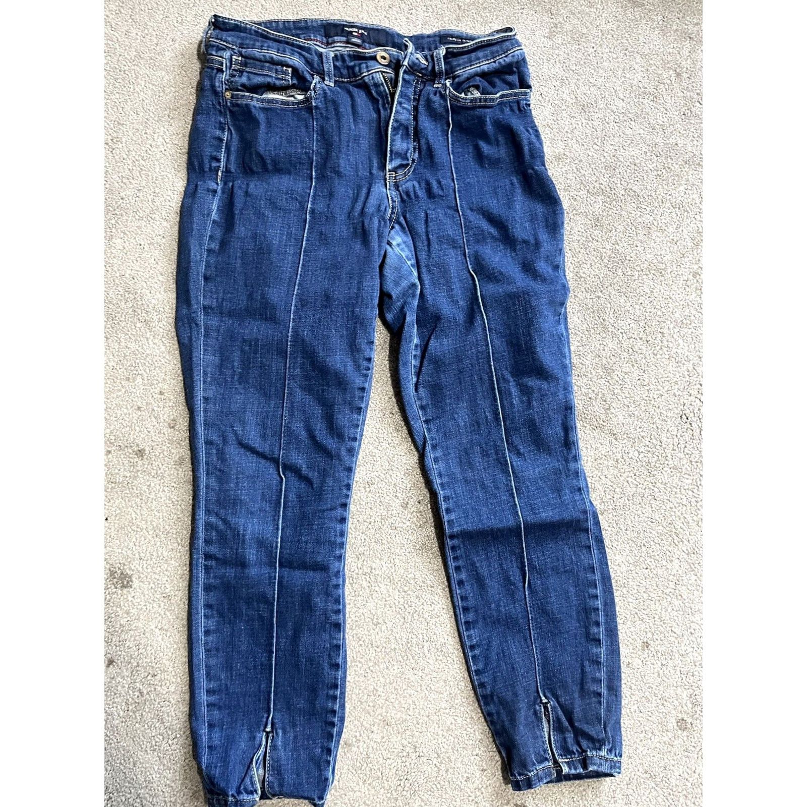 Tommy Hilfiger Tommy Hilfiger Women's Blue Tribeca Stretch Skinny Jeans Pants Size 4 Size 27" / US 4 / IT 40 - 3 Thumbnail