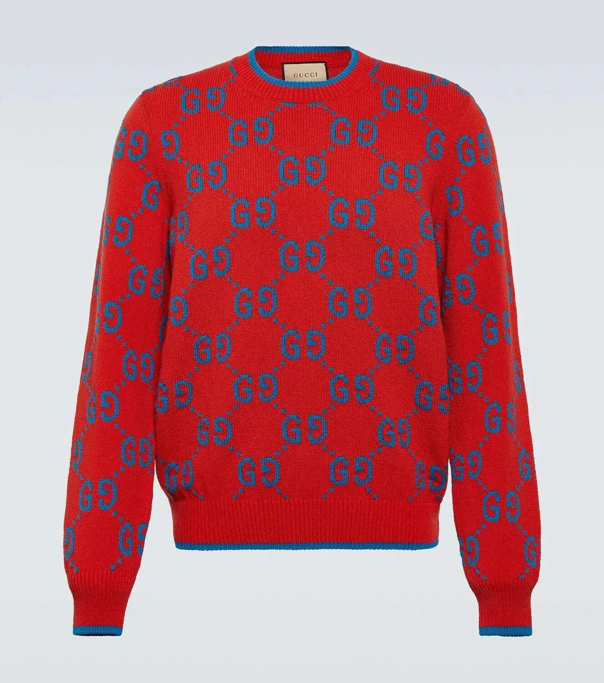 Gucci o1s1wg111225 GG Knit Cotton Jacquard Sweater in Multicolor Size US S / EU 44-46 / 1 - 1 Thumbnail