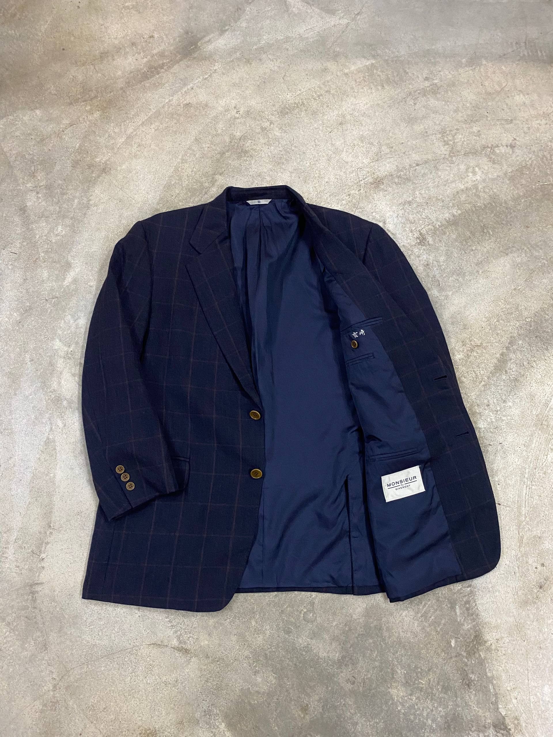 Givenchy Vintage Givenchy Plaid Blazer Jacket Size 40R - 3 Thumbnail