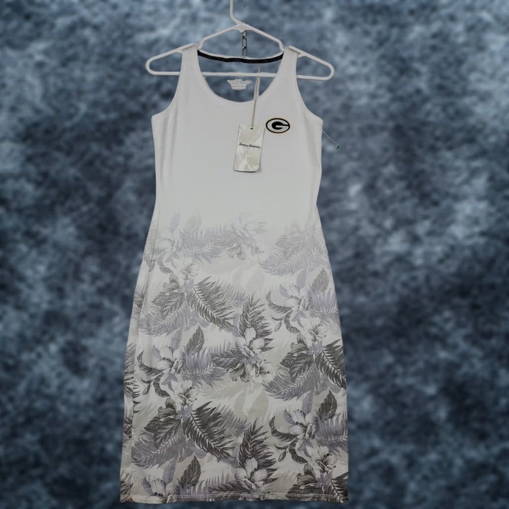Tommy Bahama VINTAGE Tommy Bahama Tank Dress Womens XS White Floral Print Green Bay Packers Beach NFL Size XS / US 0-2 / IT 36-38 - 1 Thumbnail