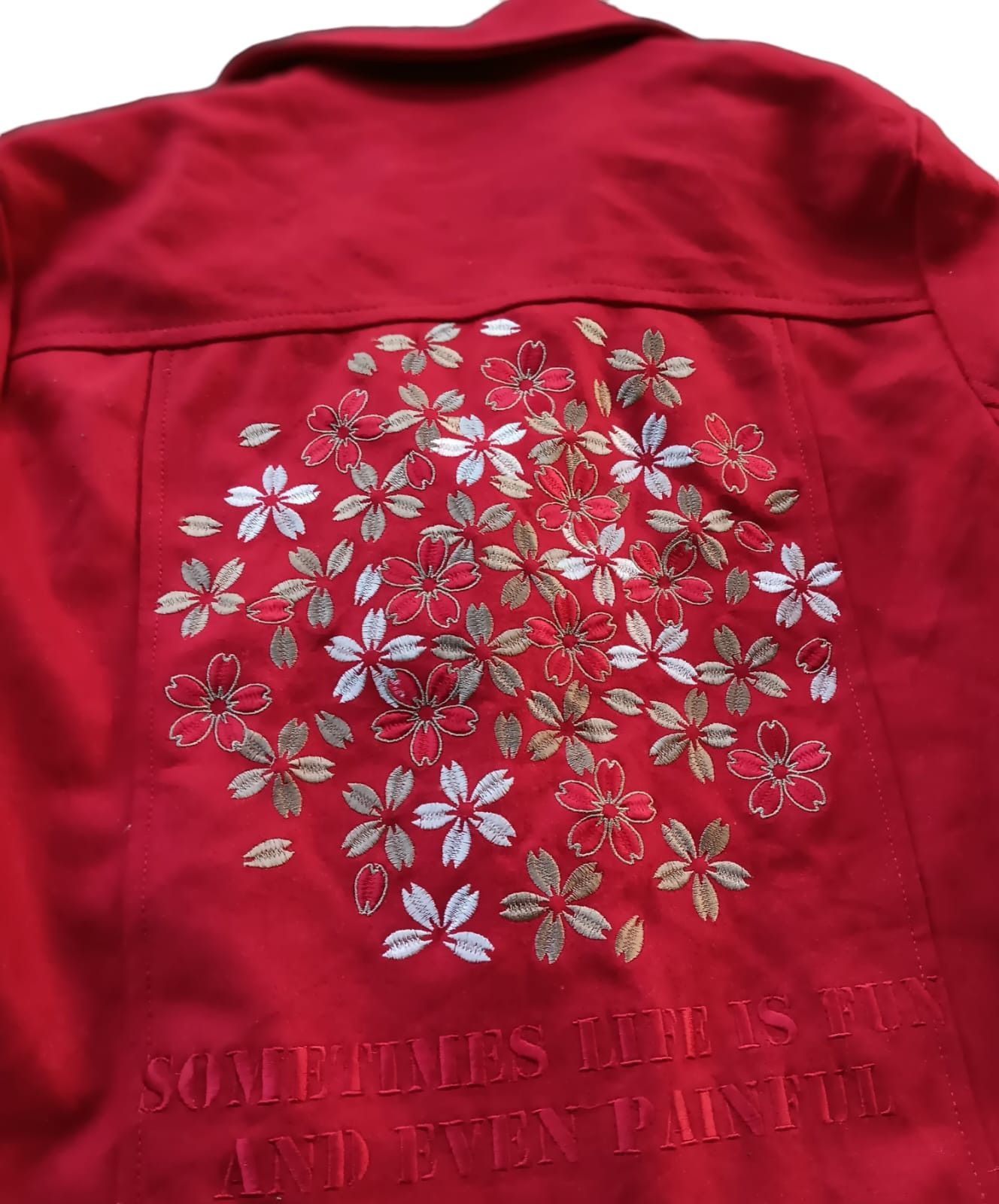 Japanese Brand Japanese embroidery sakura double breasted jacket Size US M / EU 48-50 / 2 - 7 Thumbnail