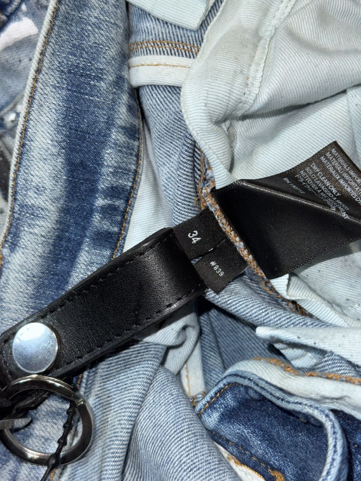 Amiri AMIRI MX1 PAINTED BLUE JEANS Size US 34 / EU 50 - 22 Thumbnail
