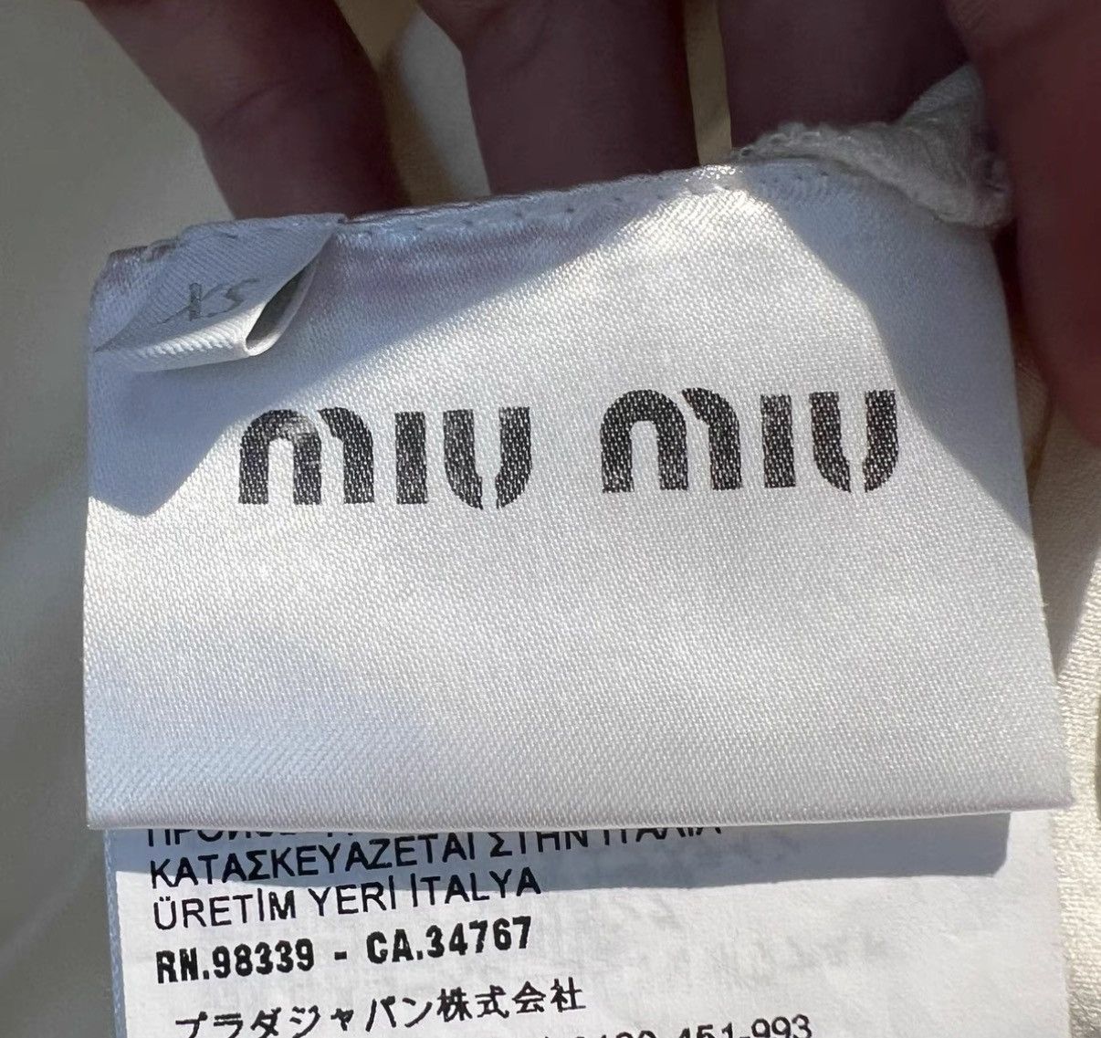 Miu Miu Miu Miu Lettering Tennis Racket Graphic Short Sleeve Top Size US XS / EU 42 / 0 - 5 Thumbnail