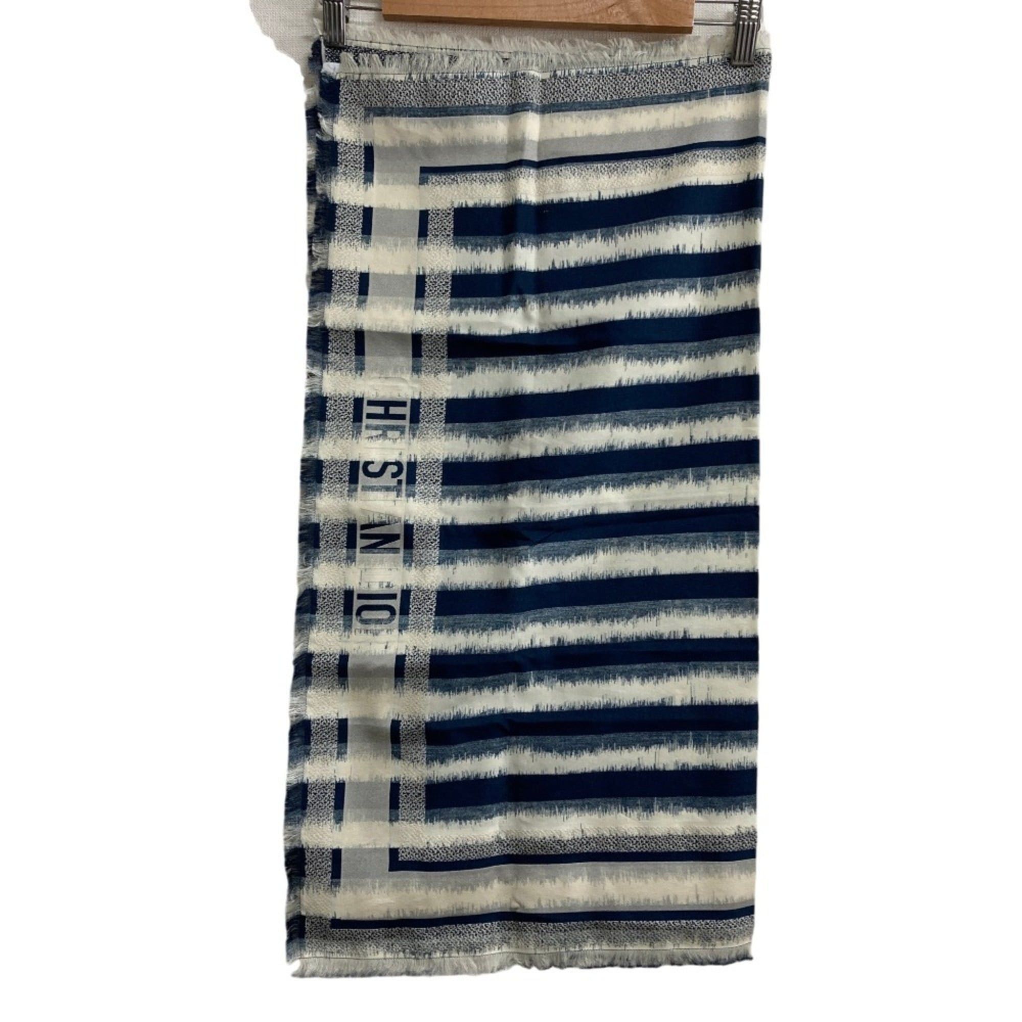 Dior Christian Dior Dior D-Stripes Square Scarf 12DST070I916 Ivory Navy Women's Size ONE SIZE - 1 Thumbnail