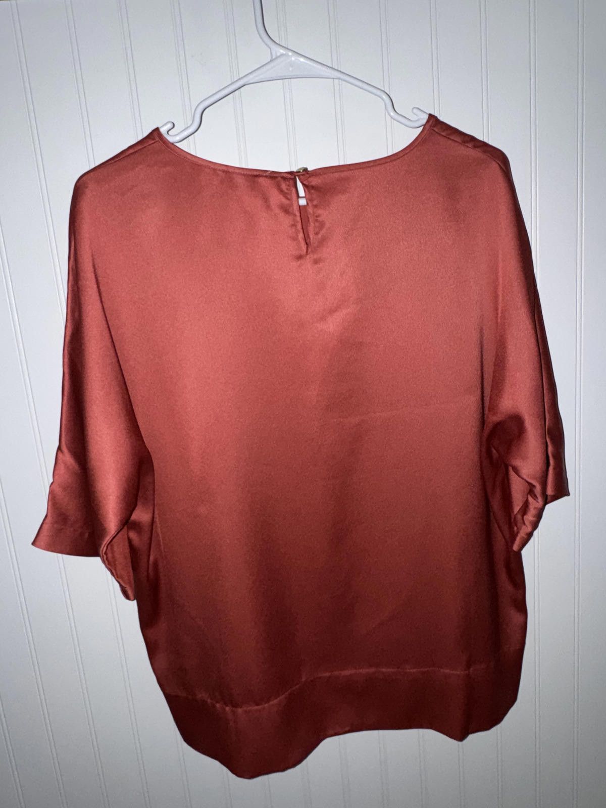 Chicos Chico's Rust Satin Blouse, Size 1 Size S / US 4 / IT 40 - 2 Thumbnail
