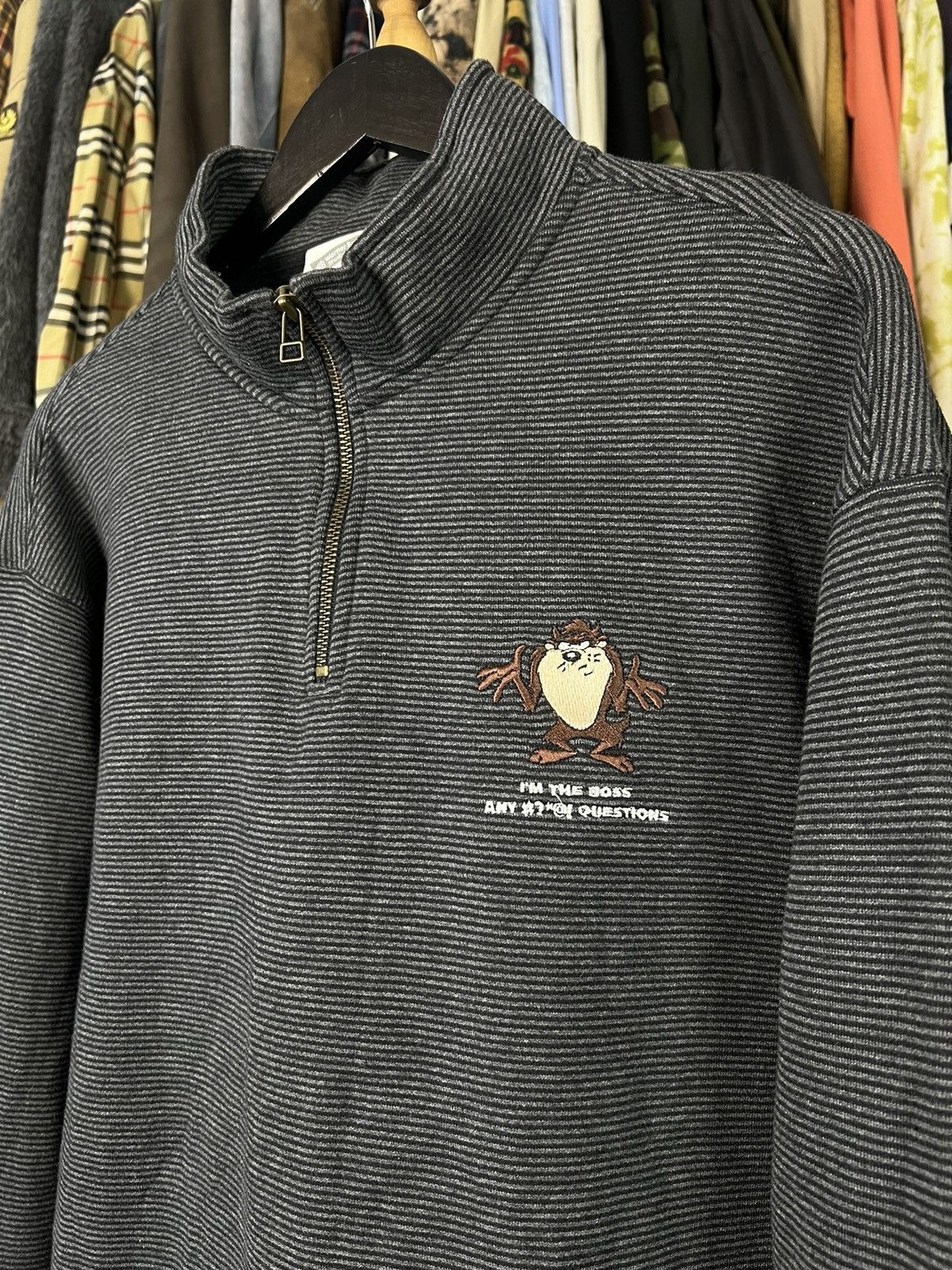 Vintage Vintage Warner Bros Half Zip Sweater Sweatshirt Size L Size US L / EU 52-54 / 3 - 2 Thumbnail