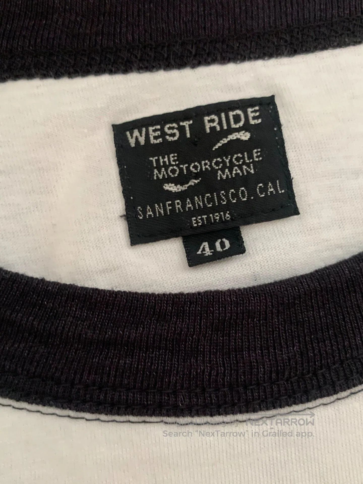 WEST RIDE stylish black and white graphic tee. Size US L / EU 52-54 / 3 - 4 Thumbnail
