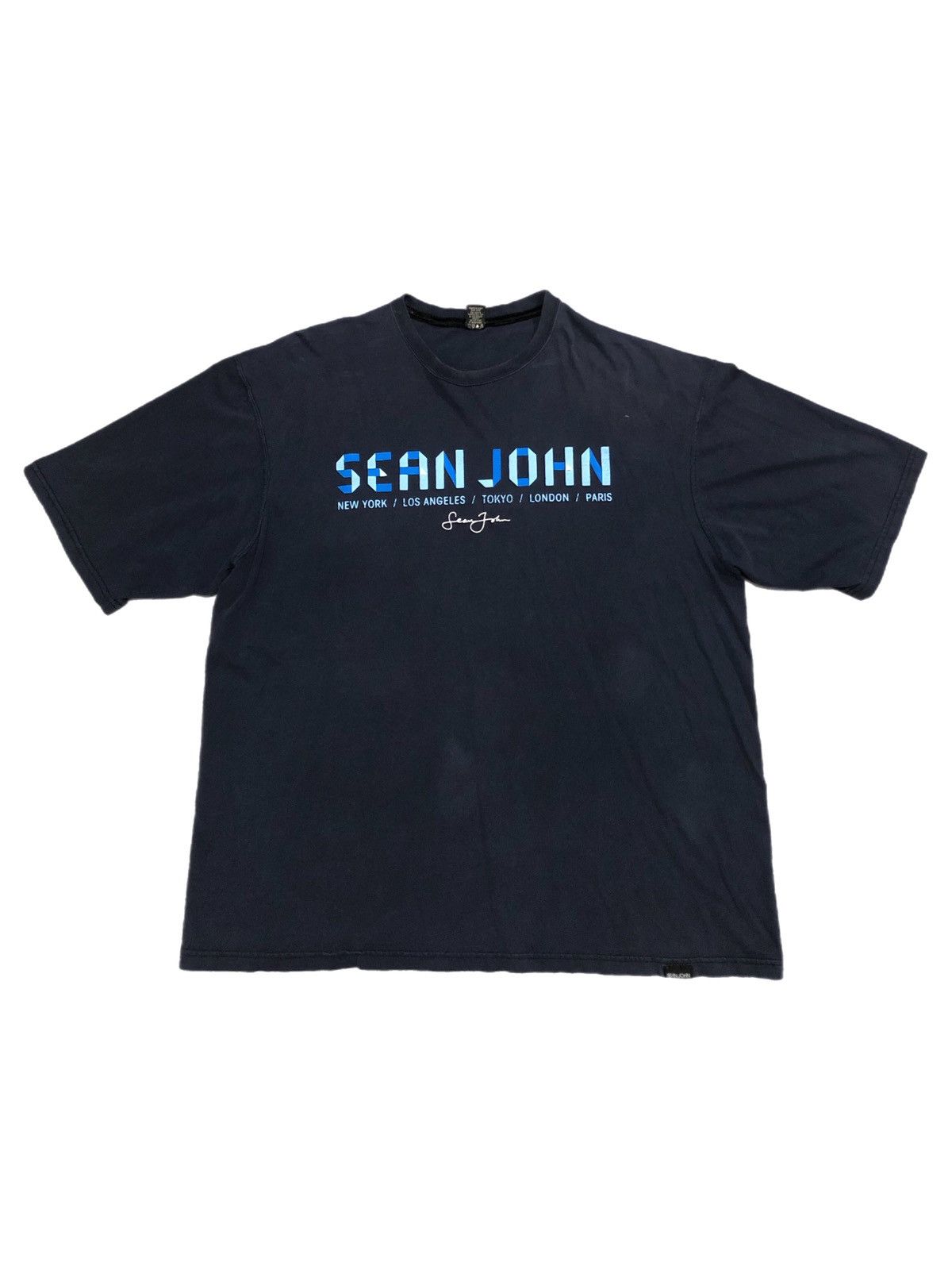 Sean John × Vintage Y2K Sean John Spellout Diddy Tee Size US XXL / EU 58 / 5 - 1 Thumbnail