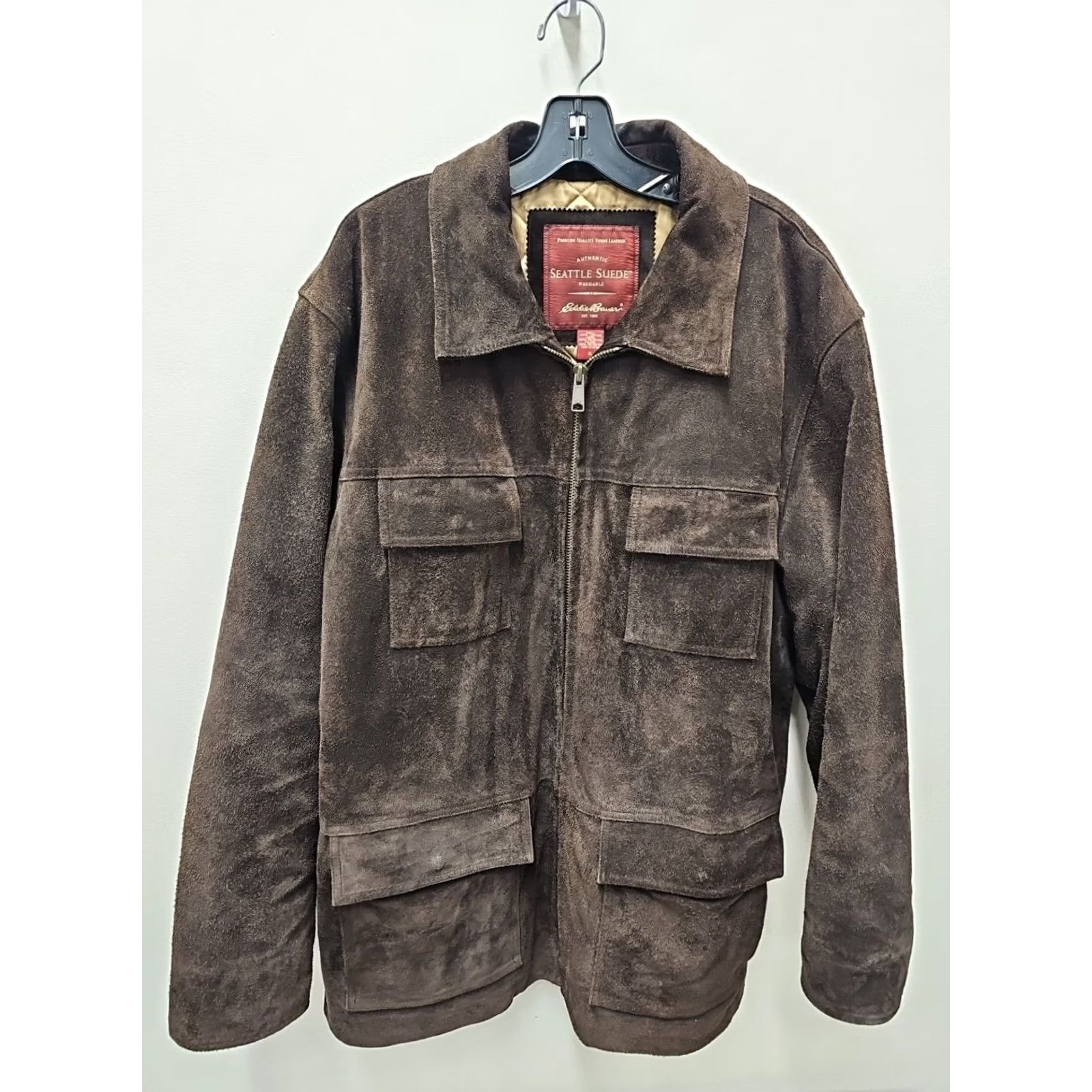 Eddie Bauer VINTAGE Eddie Bauer Jacket Mens XL Brown Seattle Suede Leather JACKET Size US XL / EU 56 / 4 - 2 Thumbnail