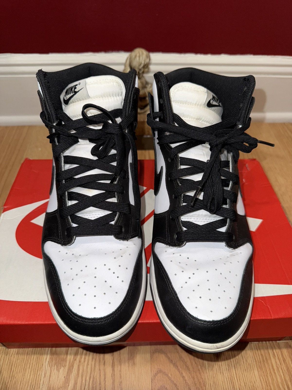 Nike Nike Dunk Hi Retro Black & White Size US 11 / EU 44 - 5 Thumbnail