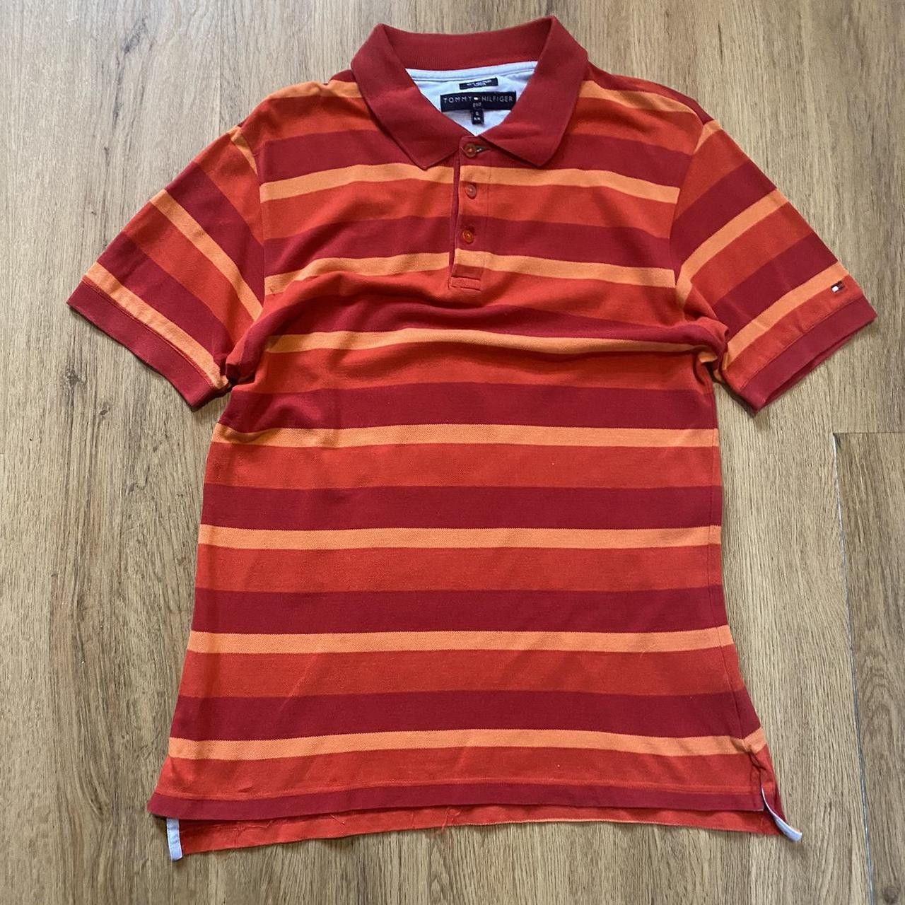 Tommy Hilfiger Red and orange striped Tommy Hilfiger polo shirt Size US S / EU 44-46 / 1 - 2 Thumbnail