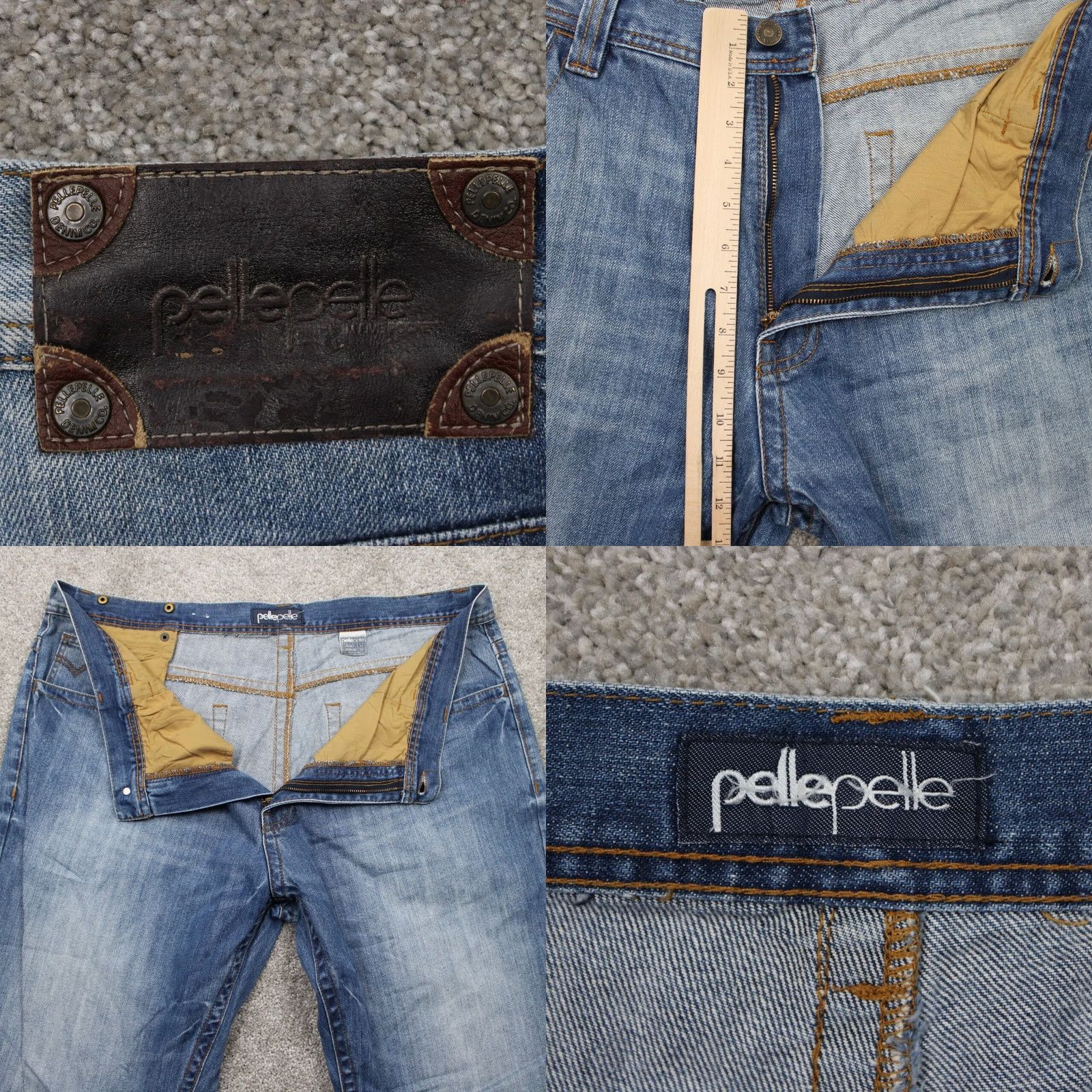 Pelle Pelle Pelle Pelle Jeans Mens 42x34 Blue Baggy Y2K 90s Vintage Hip Hop Straight Skater Jeans Mens 42 Blue Pelle Pelle 90s Theme Boys? Size US 42 / EU 58 - 8 Thumbnail