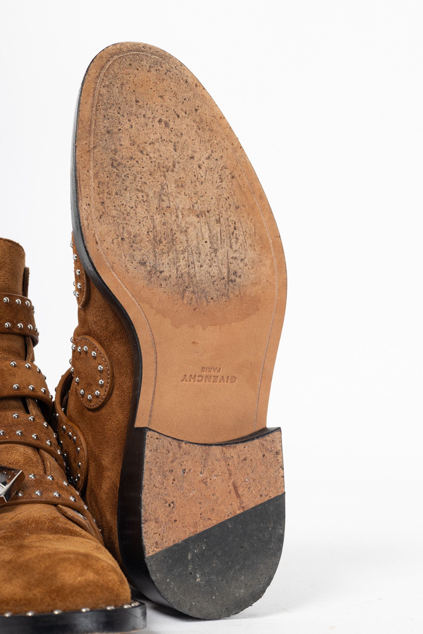 Givenchy Givenchy Elegant Prue Brown Suede Studded Buckle Ankle Boots Size US 6 / IT 36 - 5 Thumbnail
