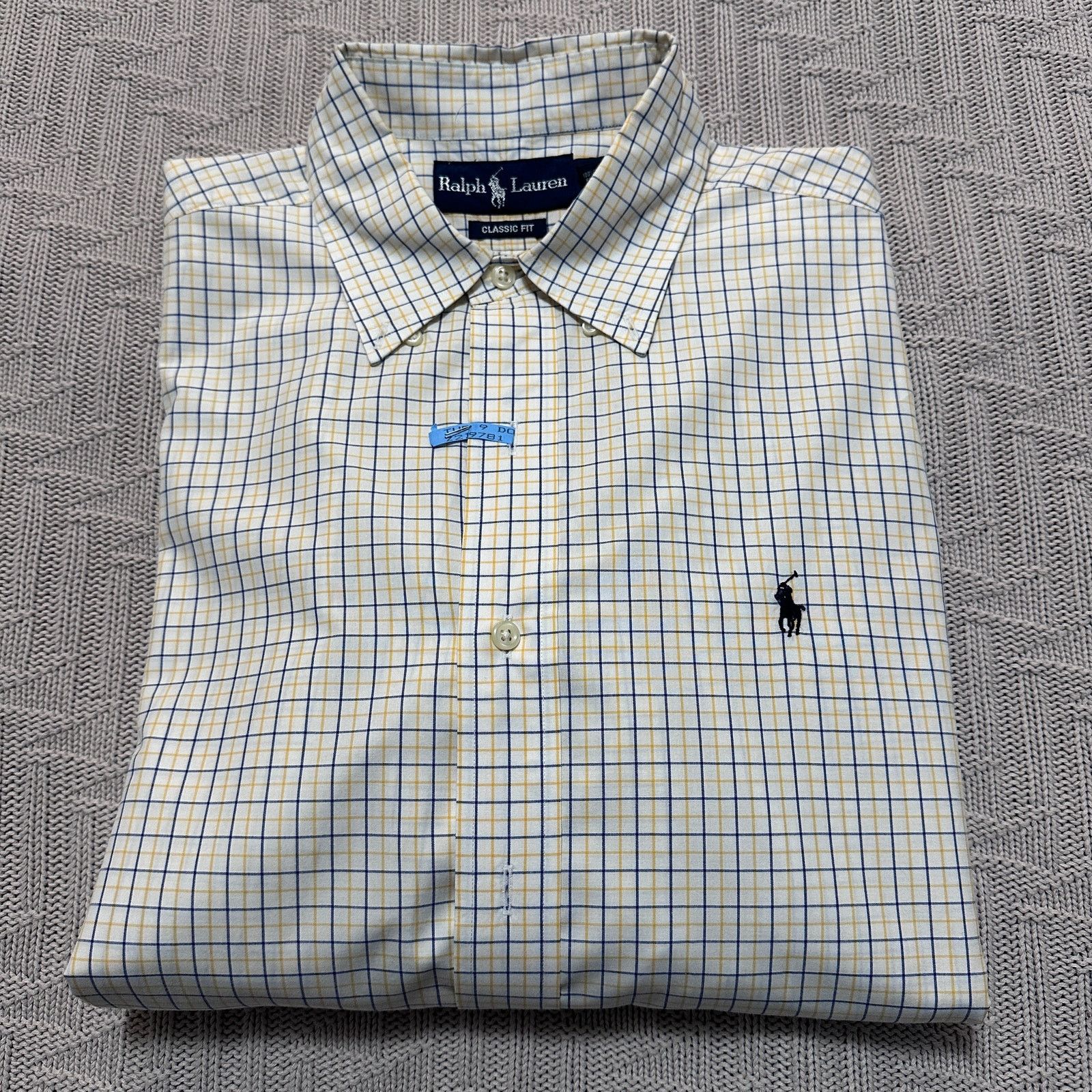 Ralph Lauren Ralph Lauren yellow and navy plaid classic fit button down Size US L / EU 52-54 / 3 - 1 Thumbnail