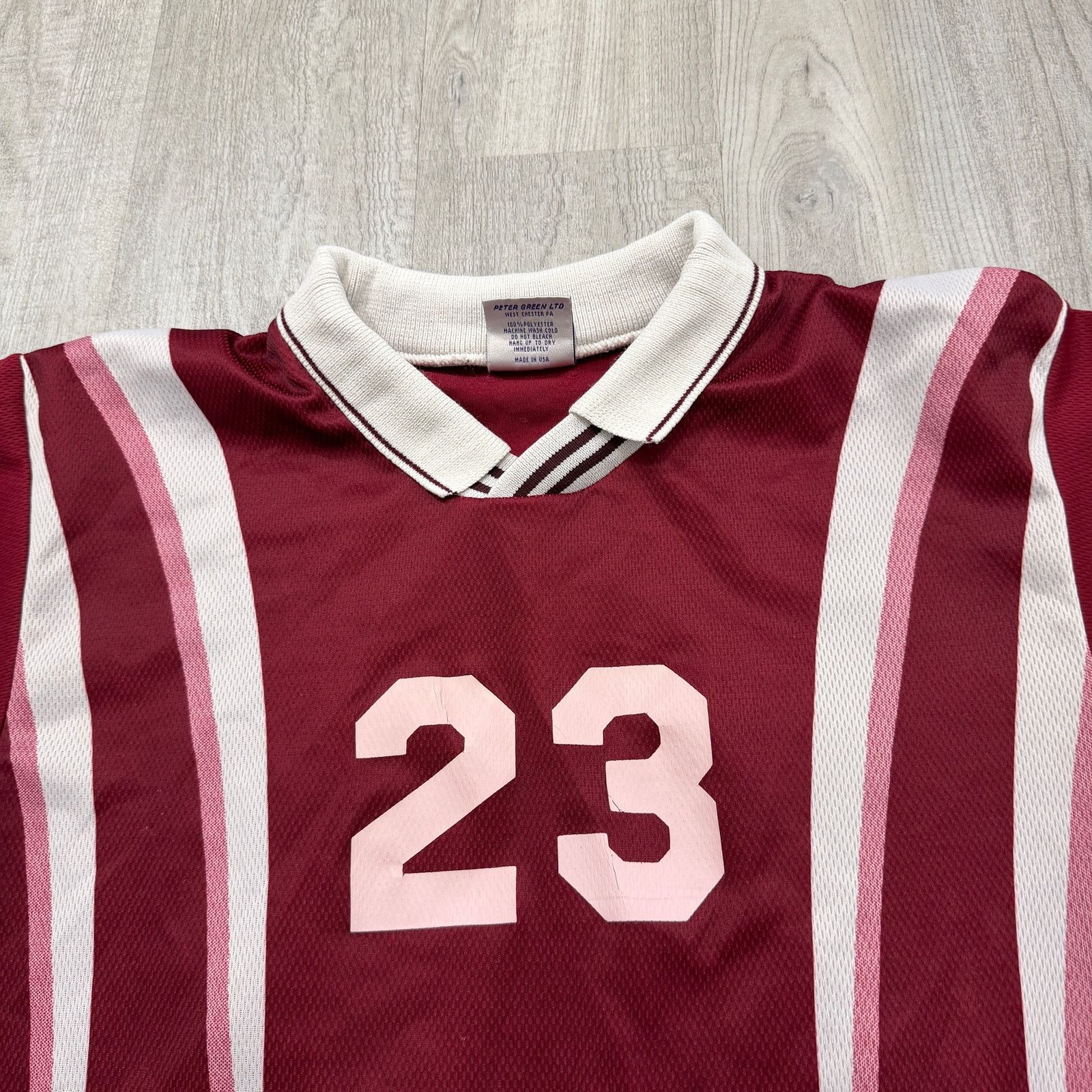 Vintage Vintage Dynamic Soccer Collared Jersey Medium Red White 90s Size US M / EU 48-50 / 2 - 3 Thumbnail