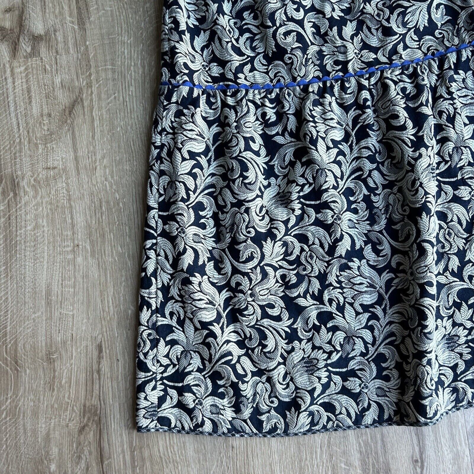 Dosa DOSA Women’s Dress Gray Blue Mini Floral Paisley Sleeveless Size L / US 10 / IT 46 - 5 Thumbnail