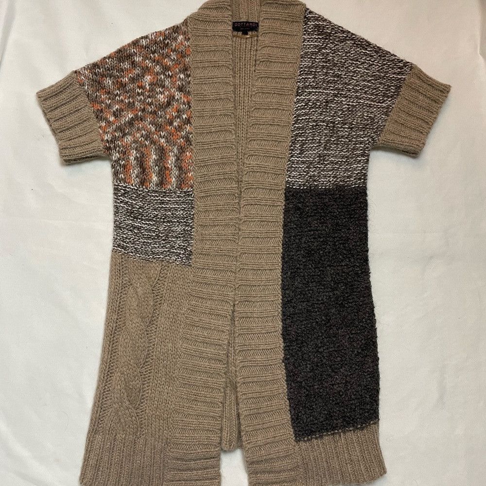 Other Gottardi Collection Brown Knit Long Cardigan Made in Italy Size S / US 4 / IT 40 - 3 Thumbnail