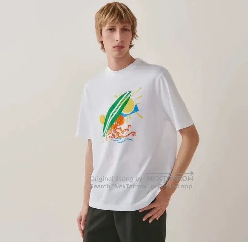 Hermes Hermes Pure Cotton Printed Short-Sleeve T-Shirt Size S / US 4 / IT 40 - 9 Thumbnail