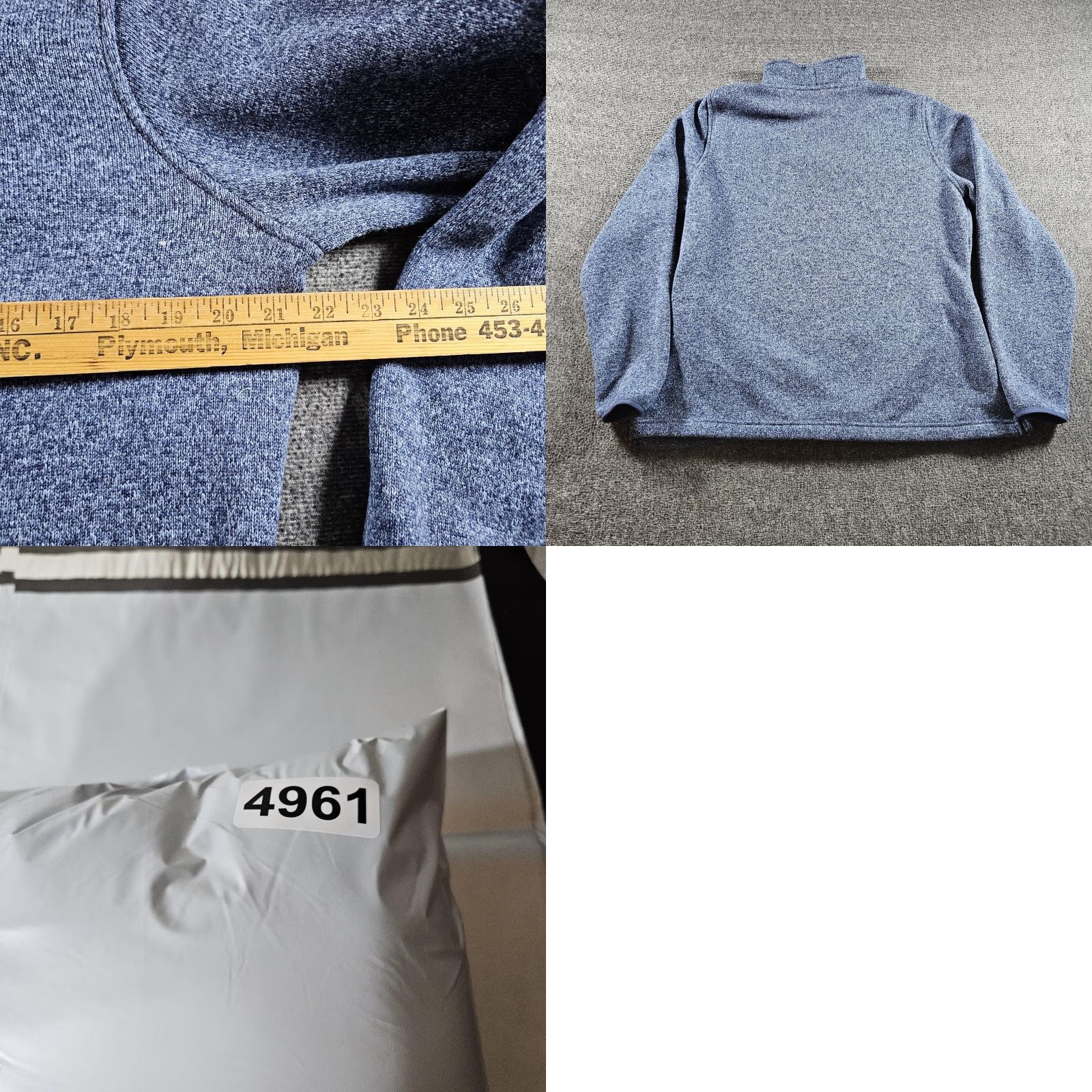Orvis Orvis Sweater Pullover Mens Large Blue Fleece Quarter Zip Mock Neck 1/4 Zip Solid Knit Logo Outdoor Size US L / EU 52-54 / 3 - 8 Thumbnail