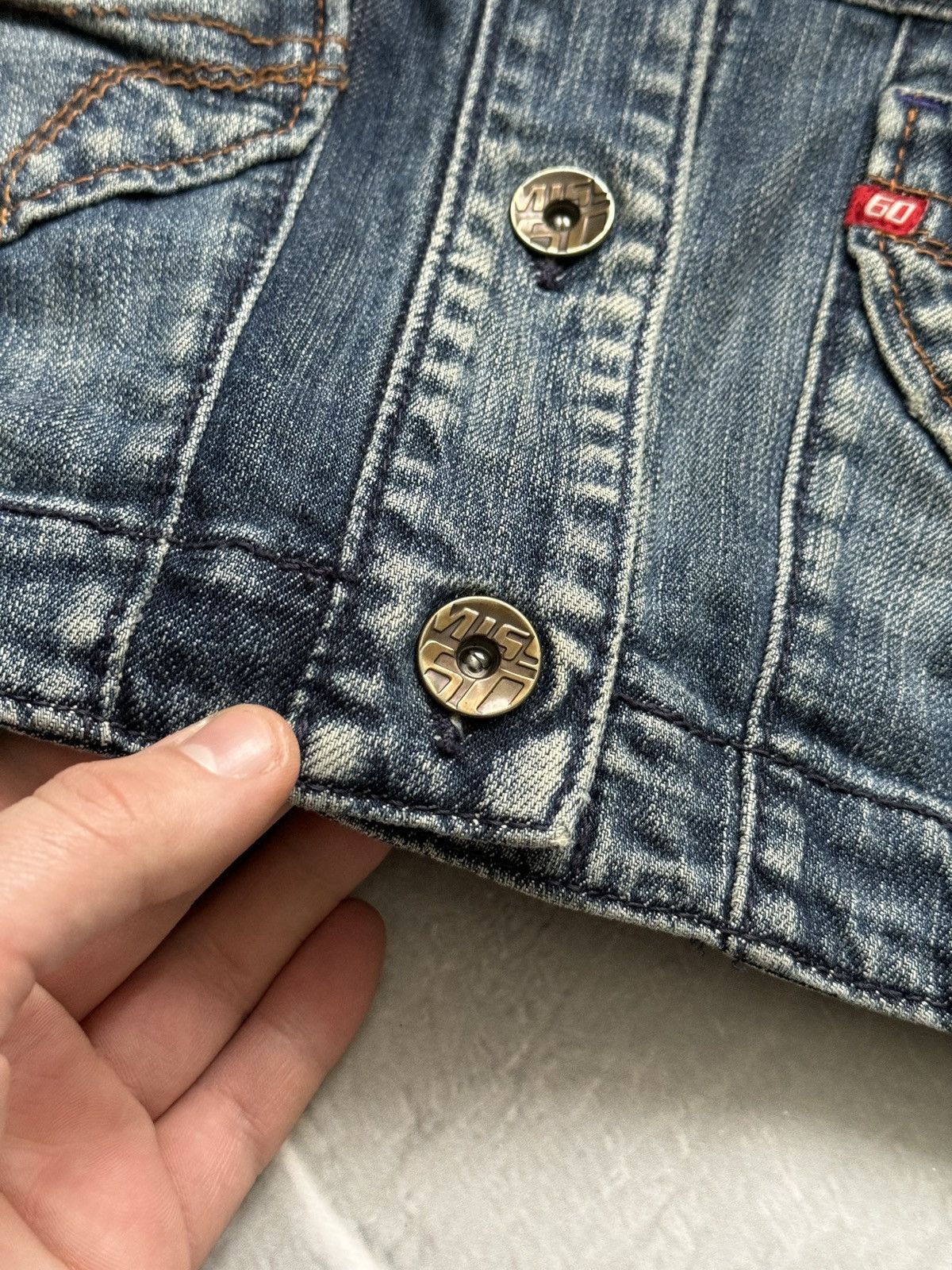 Miss Sixty Vintage Miss Sixtry Cropped Denim Jacket Y2K Avant Garde Size S / US 4 / IT 40 - 8 Thumbnail